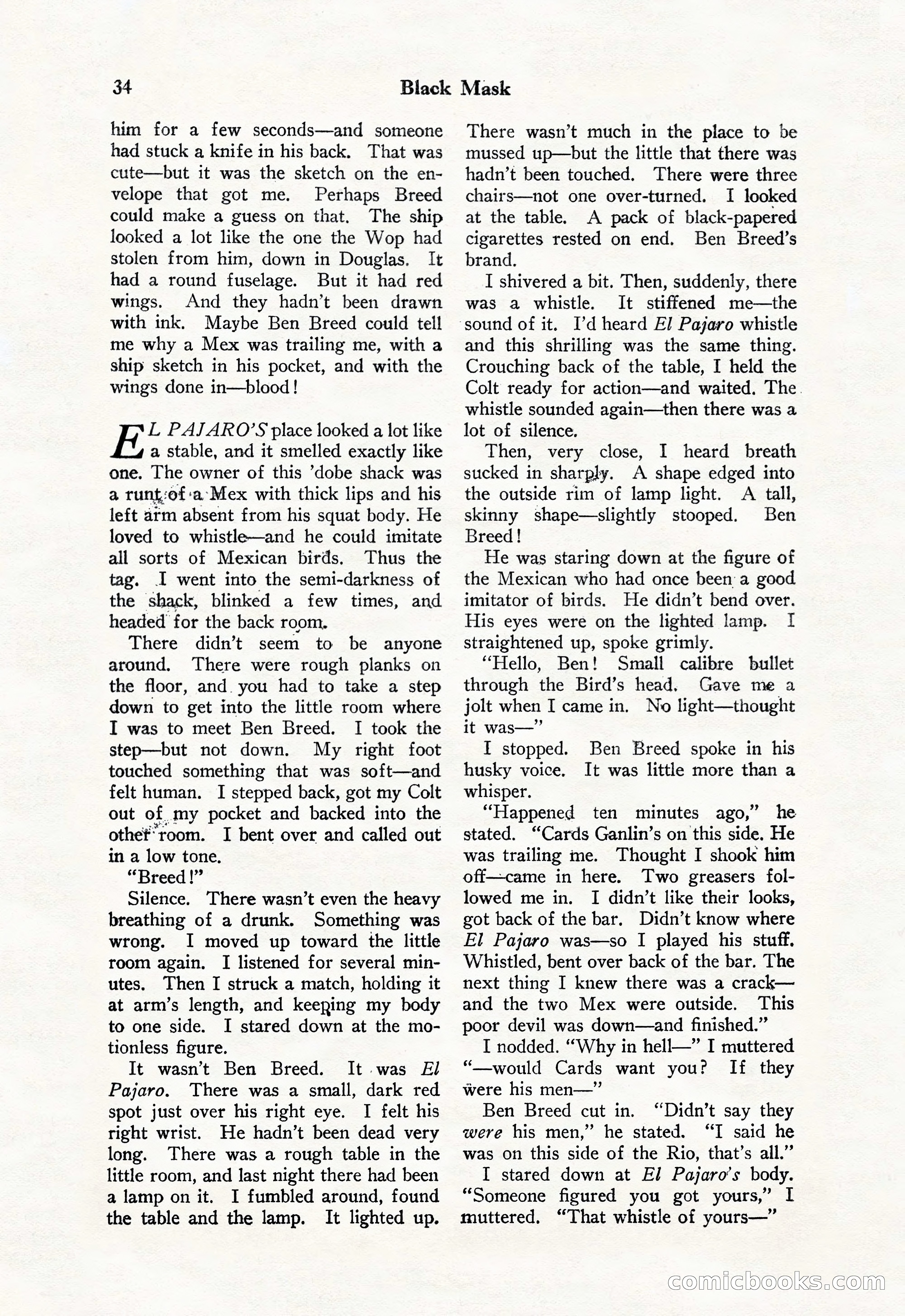 Black Mask, Vol. 11 No. 7 — page 36 of 148