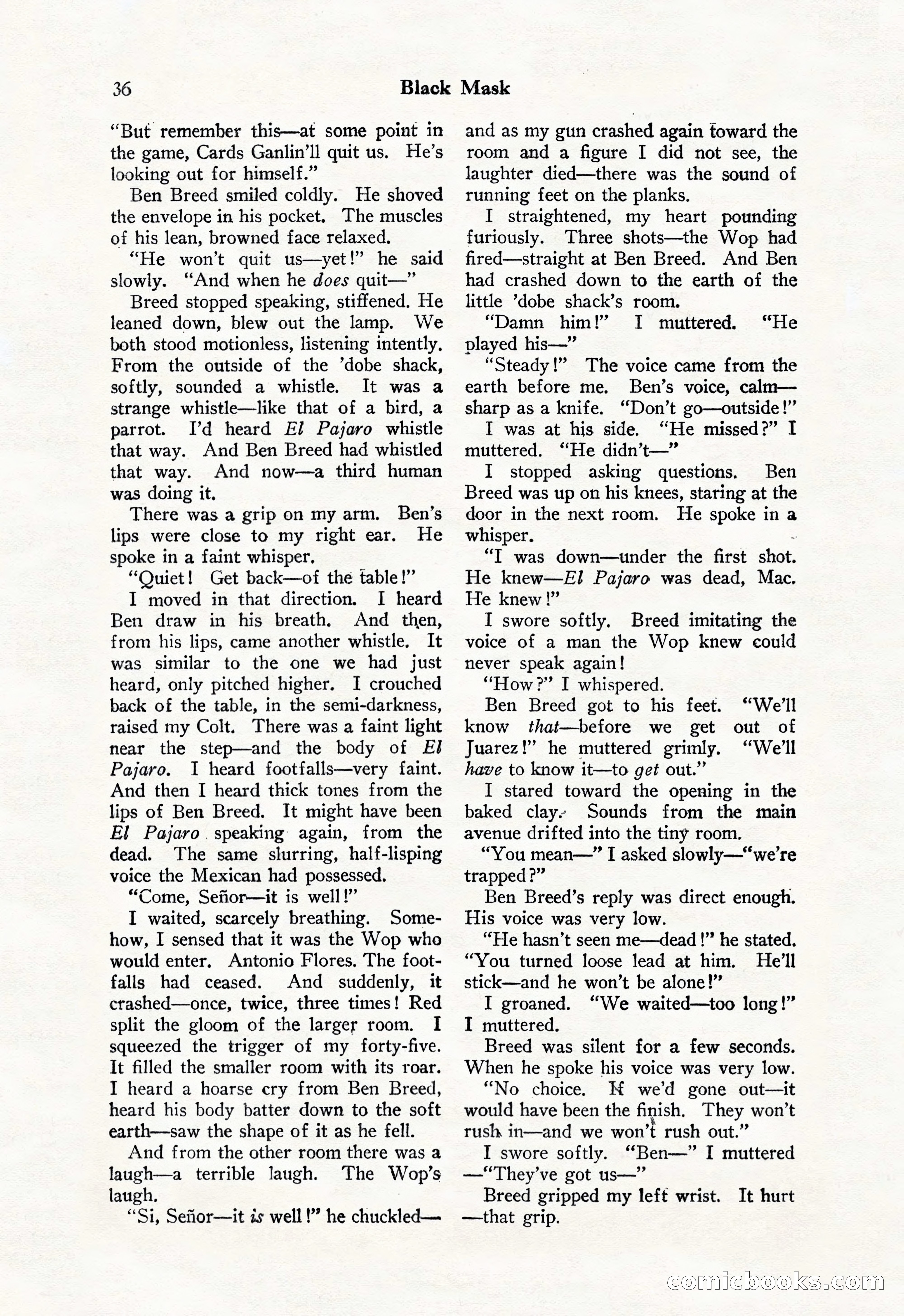 Black Mask, Vol. 11 No. 7 — page 38 of 148