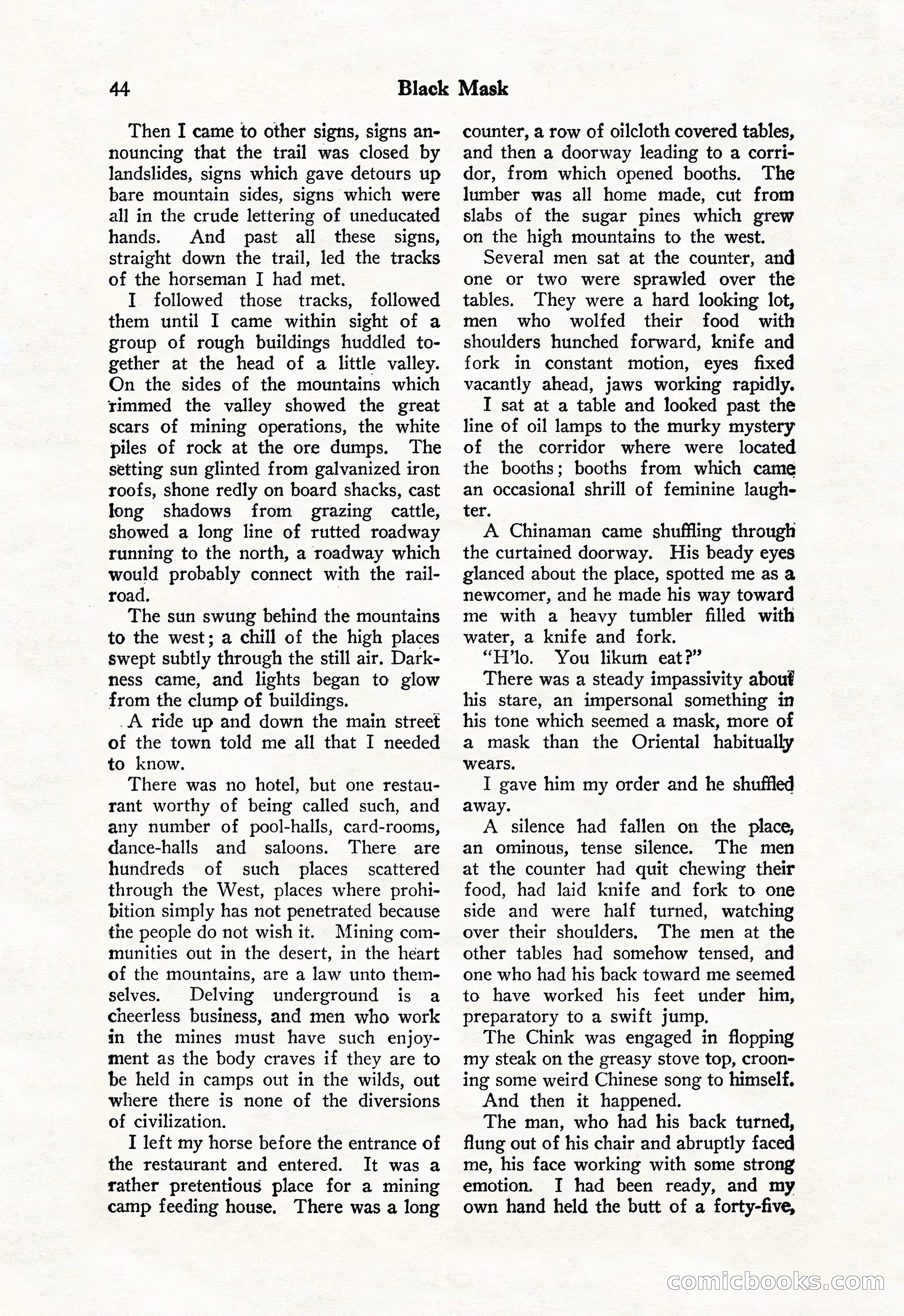 Black Mask, Vol. 11 No. 7 — page 46 of 148