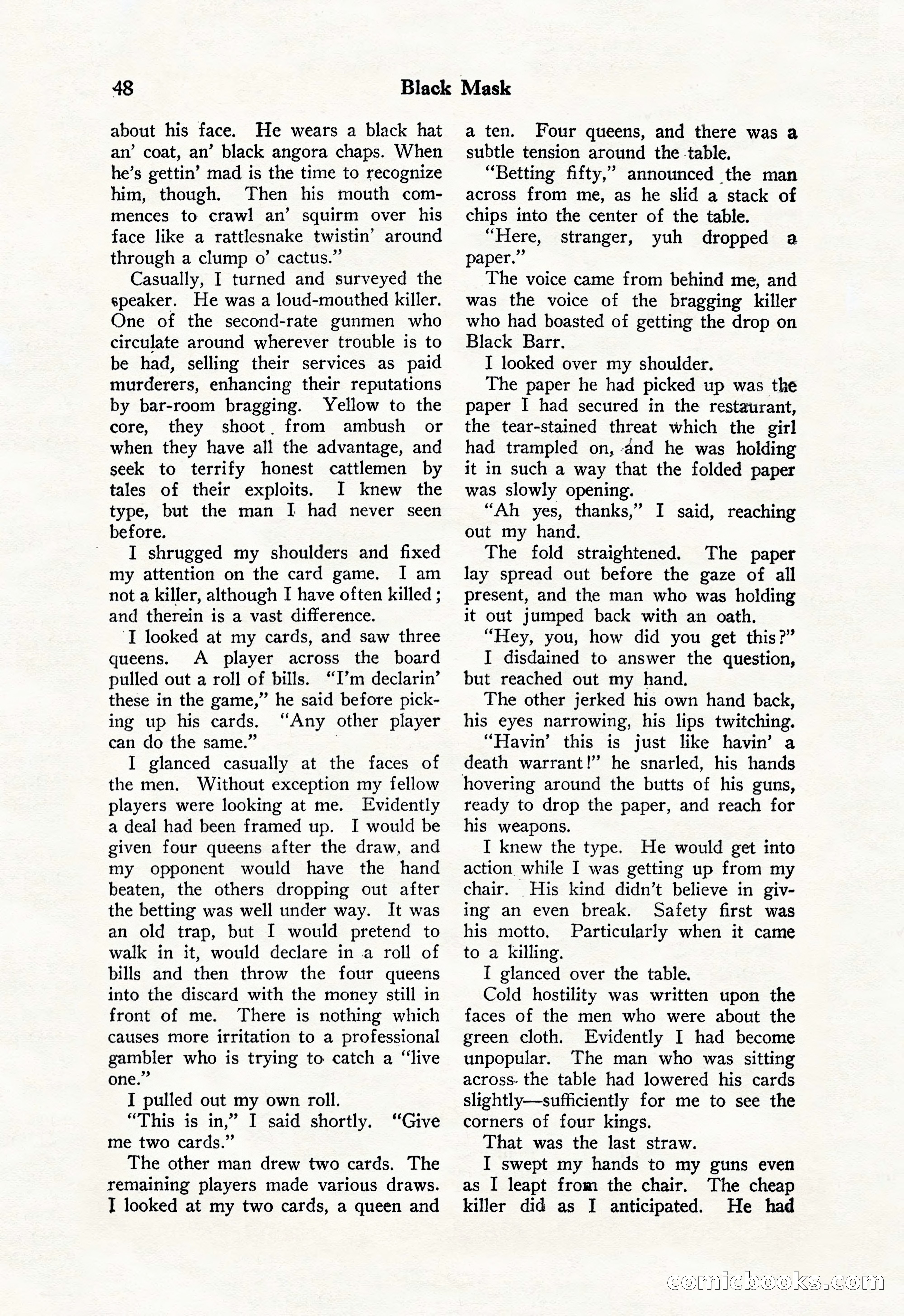 Black Mask, Vol. 11 No. 7 — page 50 of 148