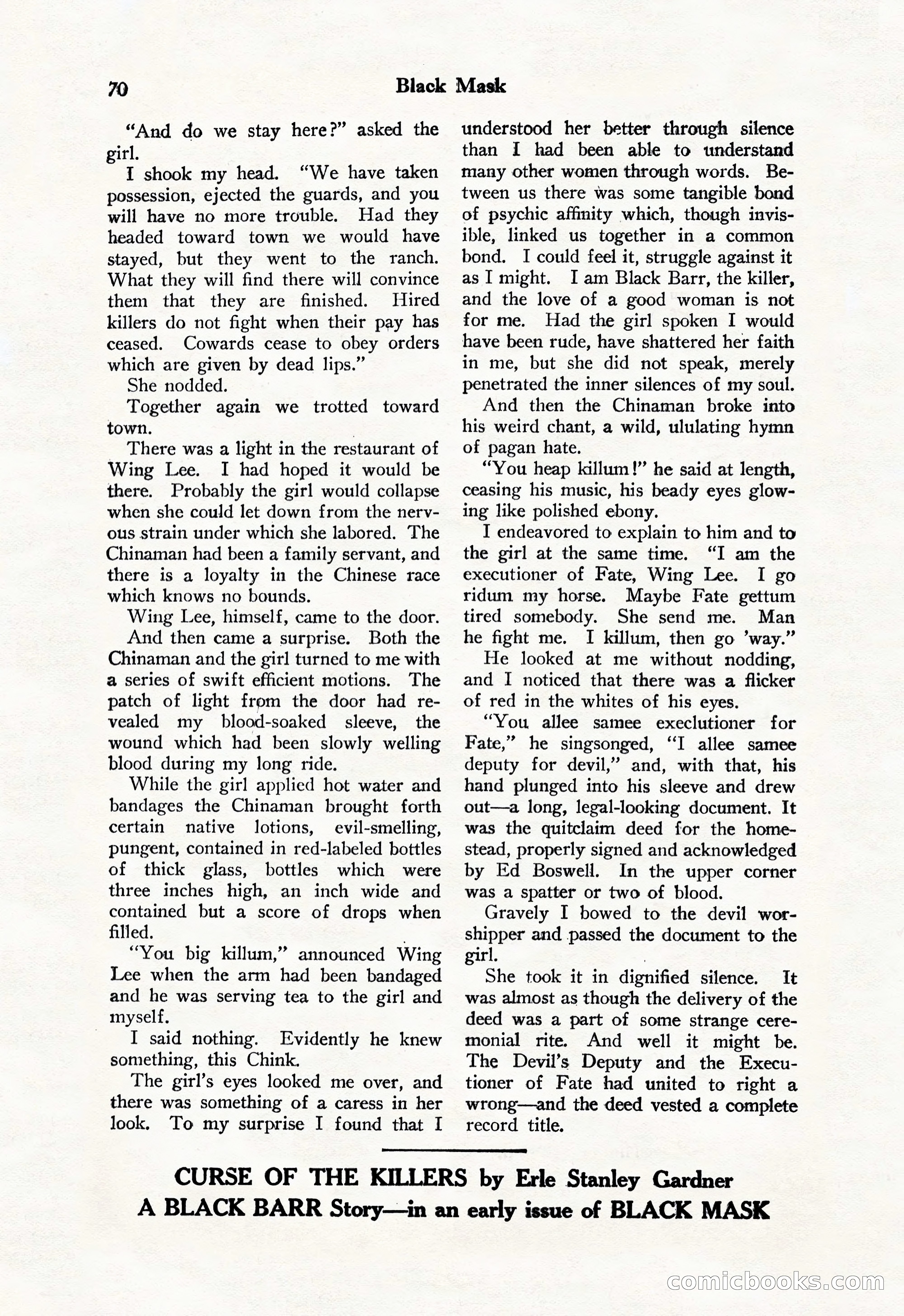 Black Mask, Vol. 11 No. 7 — page 72 of 148