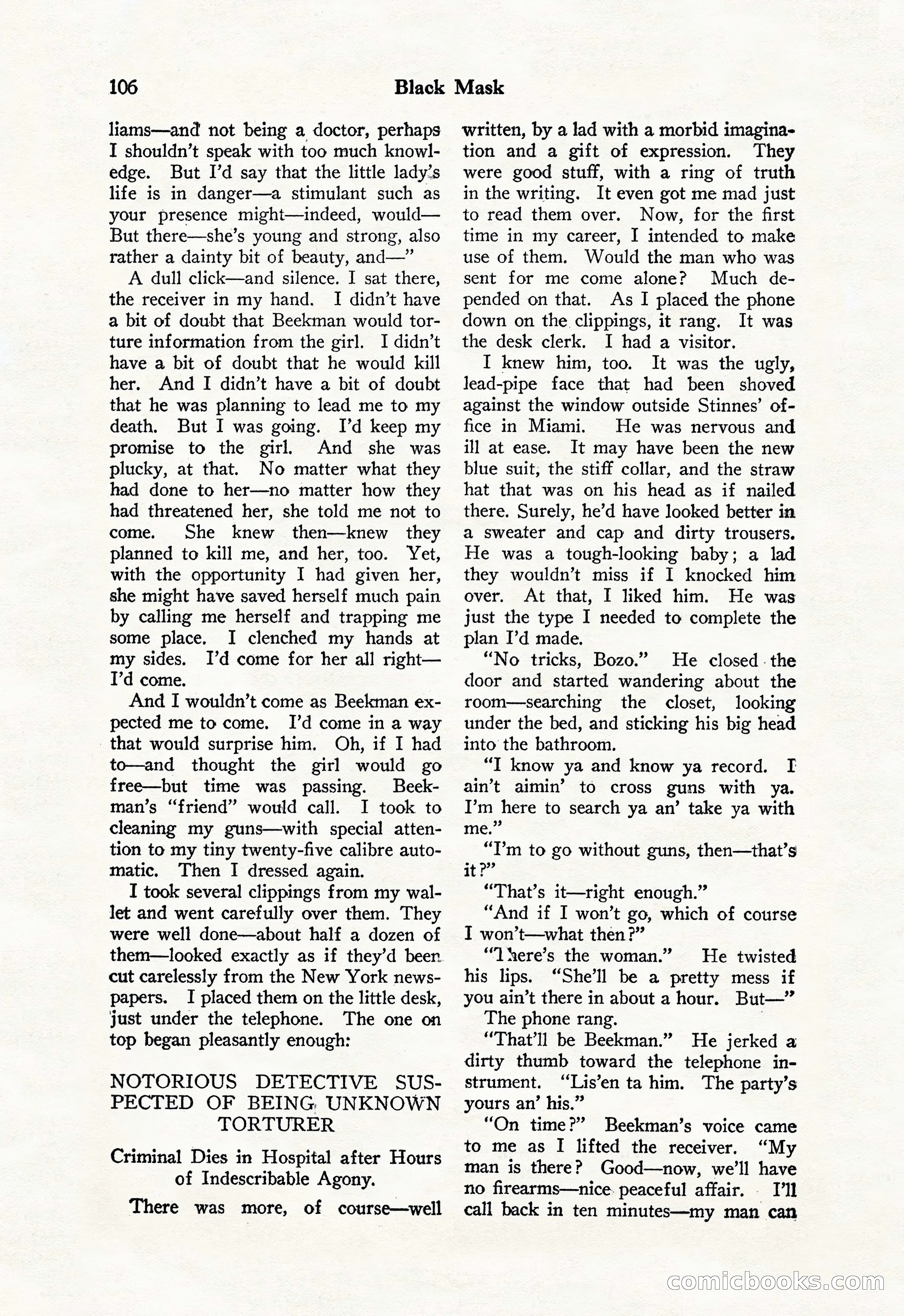 Black Mask, Vol. 11 No. 7 — page 108 of 148