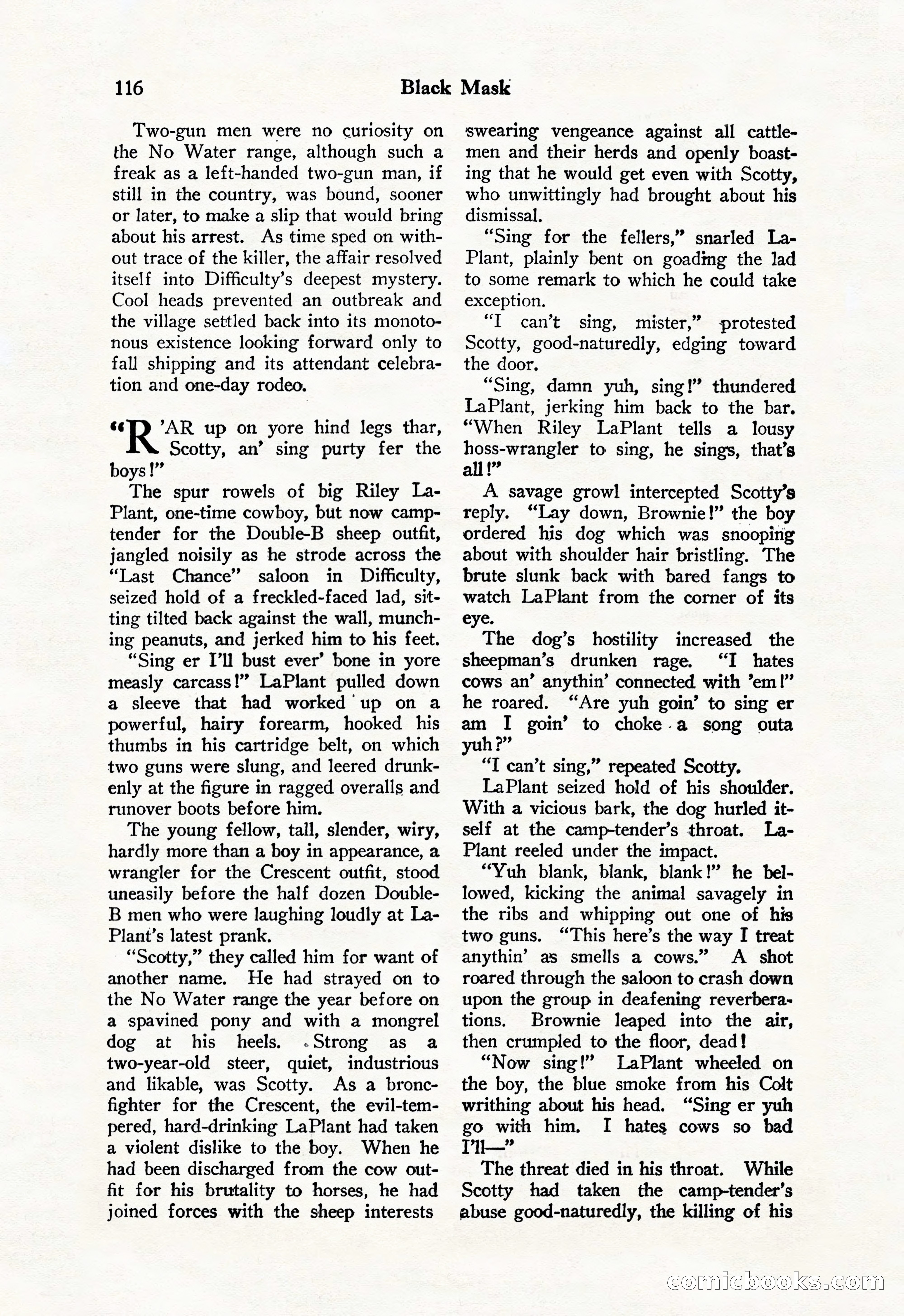 Black Mask, Vol. 11 No. 7 — page 118 of 148