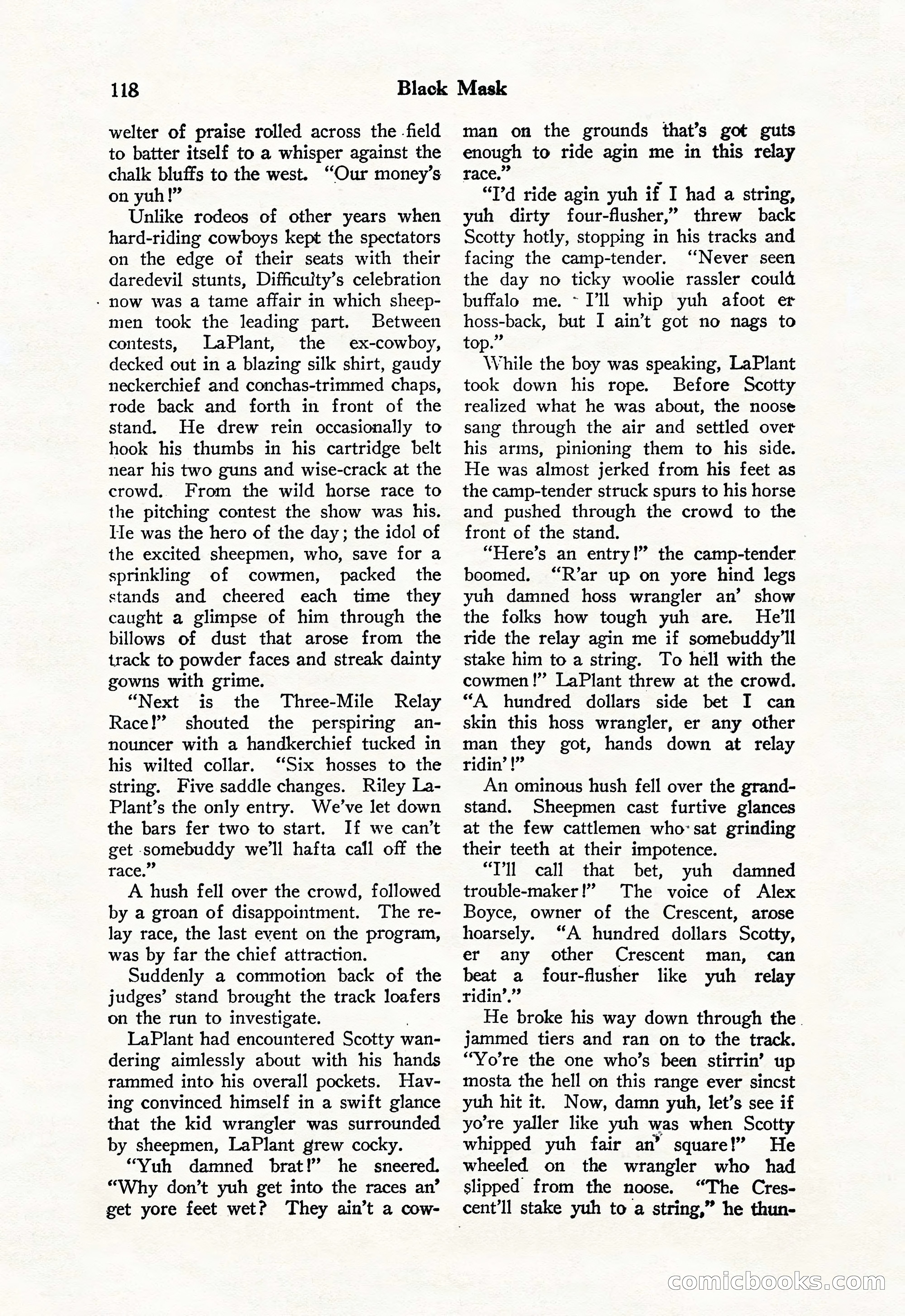 Black Mask, Vol. 11 No. 7 — page 120 of 148