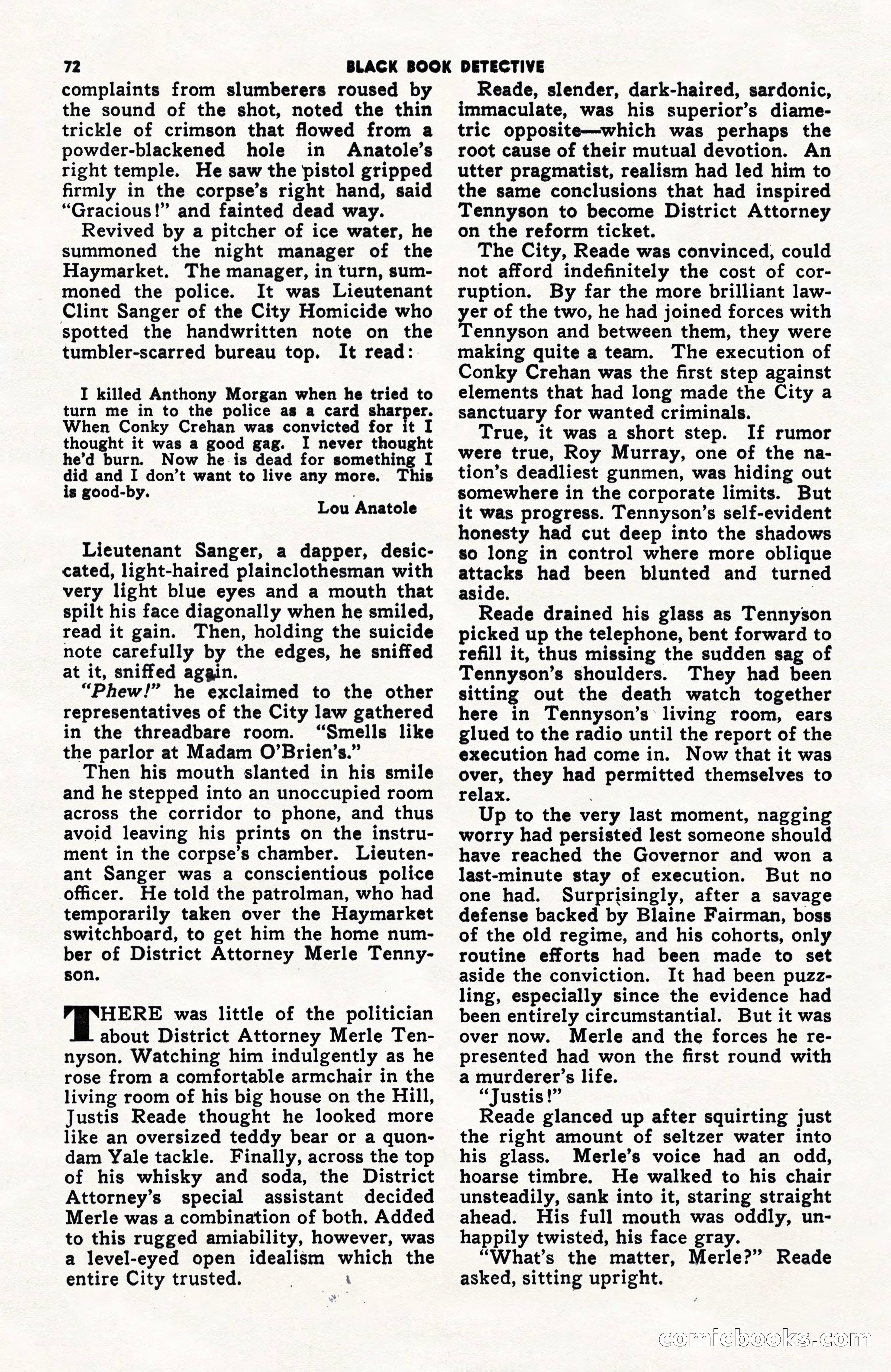 Black Book Detective, June 1947 — page 72 of 116
