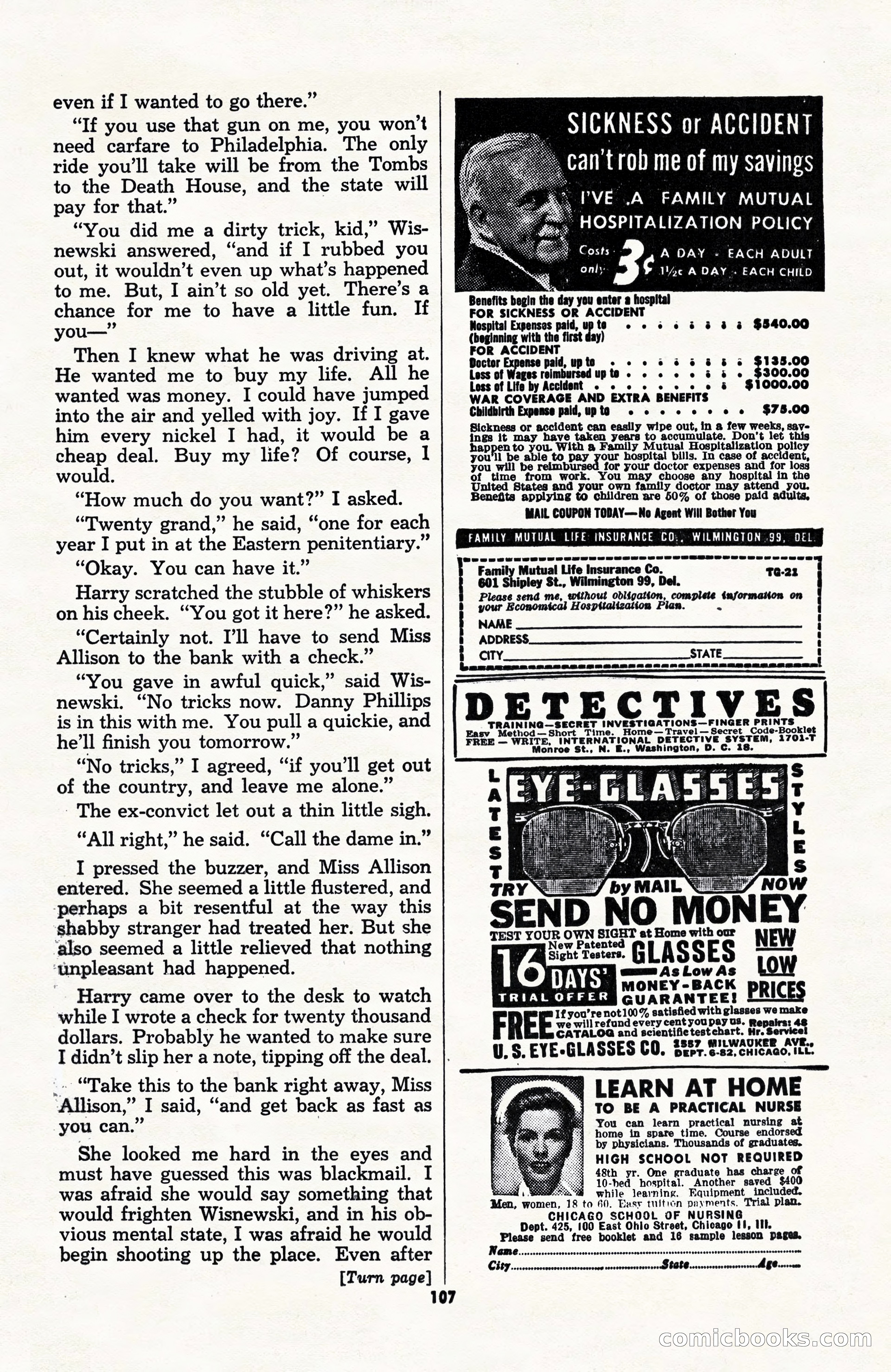 Black Book Detective, June 1947 — page 107 of 116