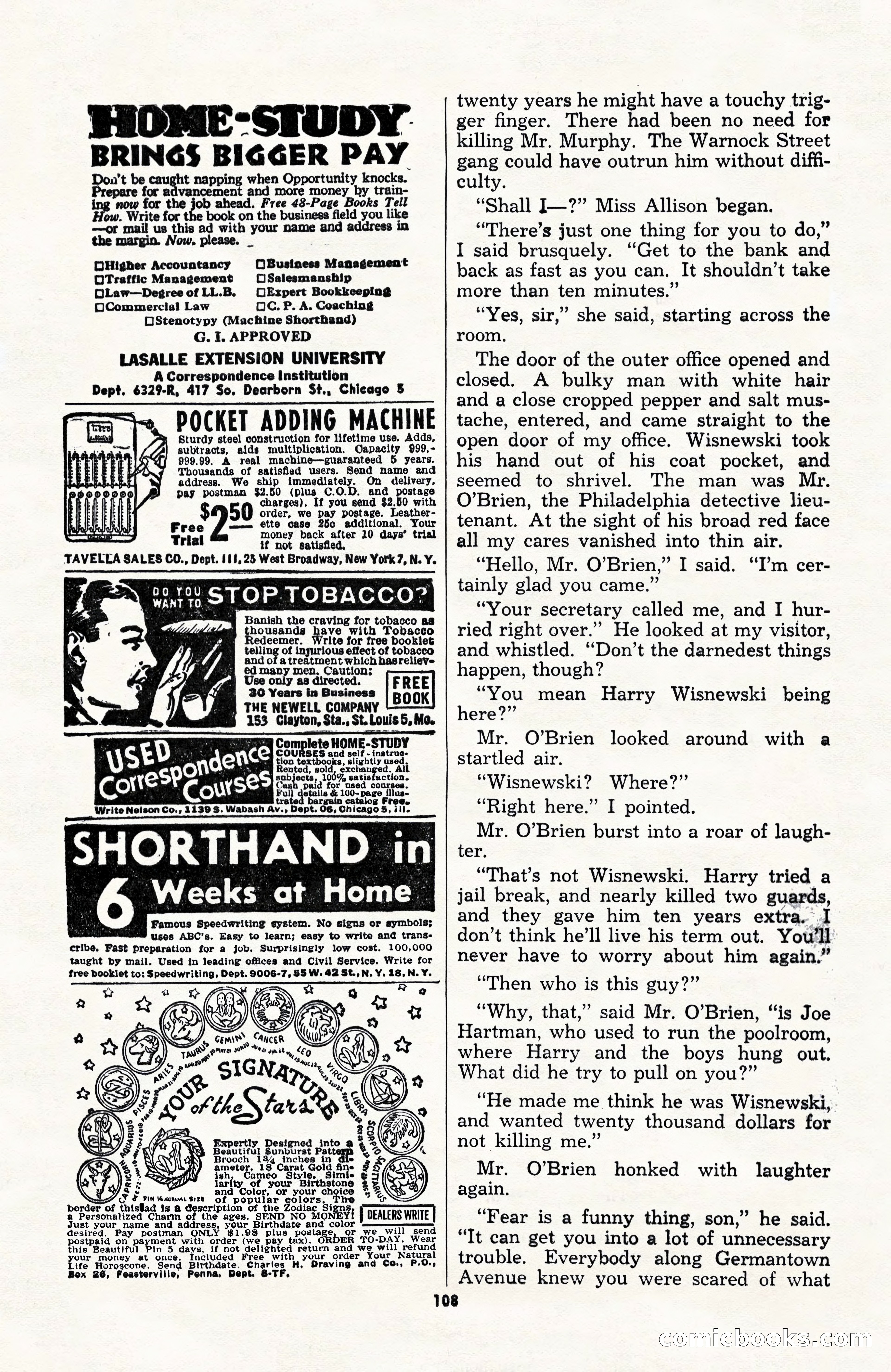 Black Book Detective, June 1947 — page 108 of 116