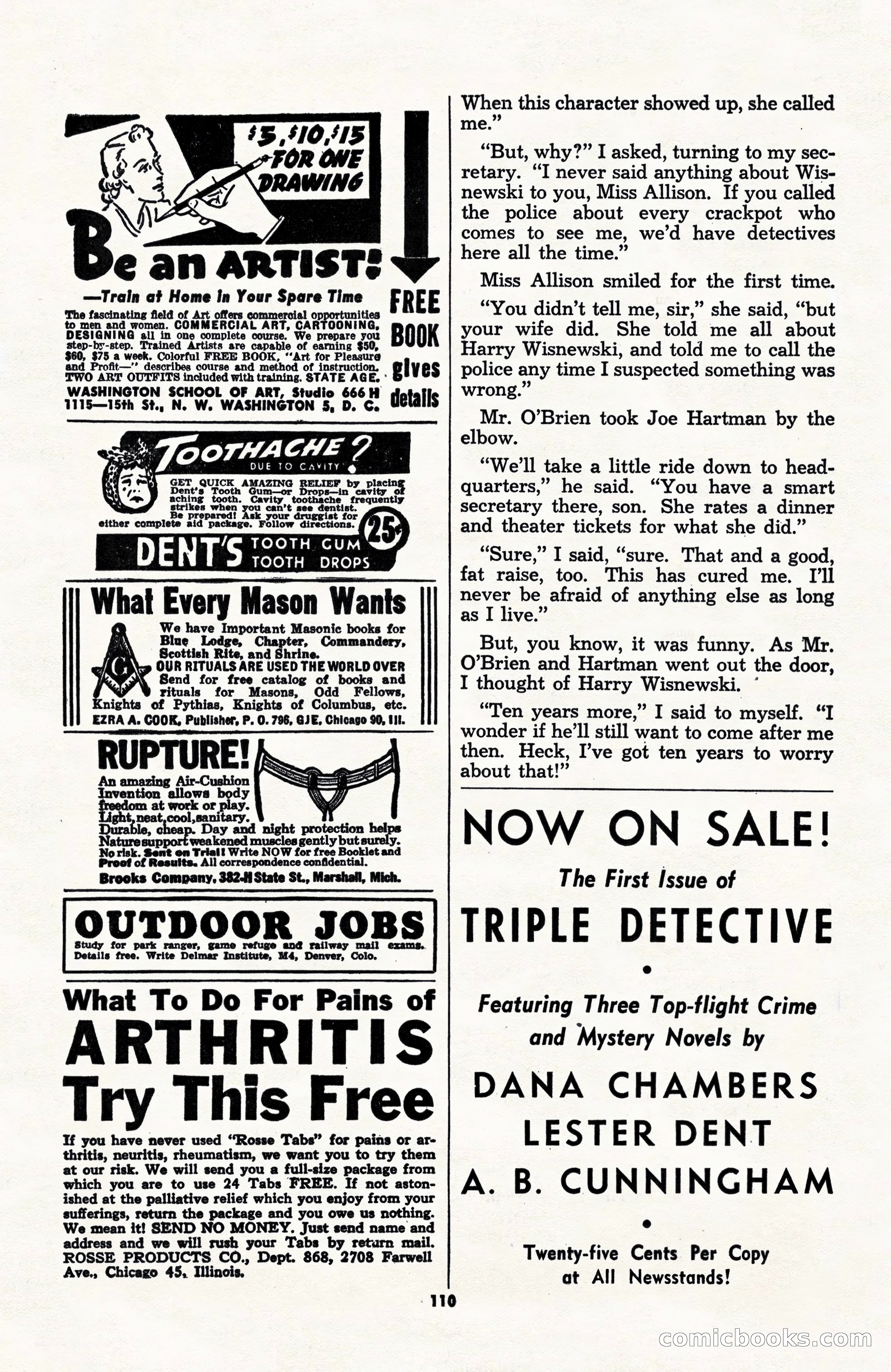 Black Book Detective, June 1947 — page 110 of 116