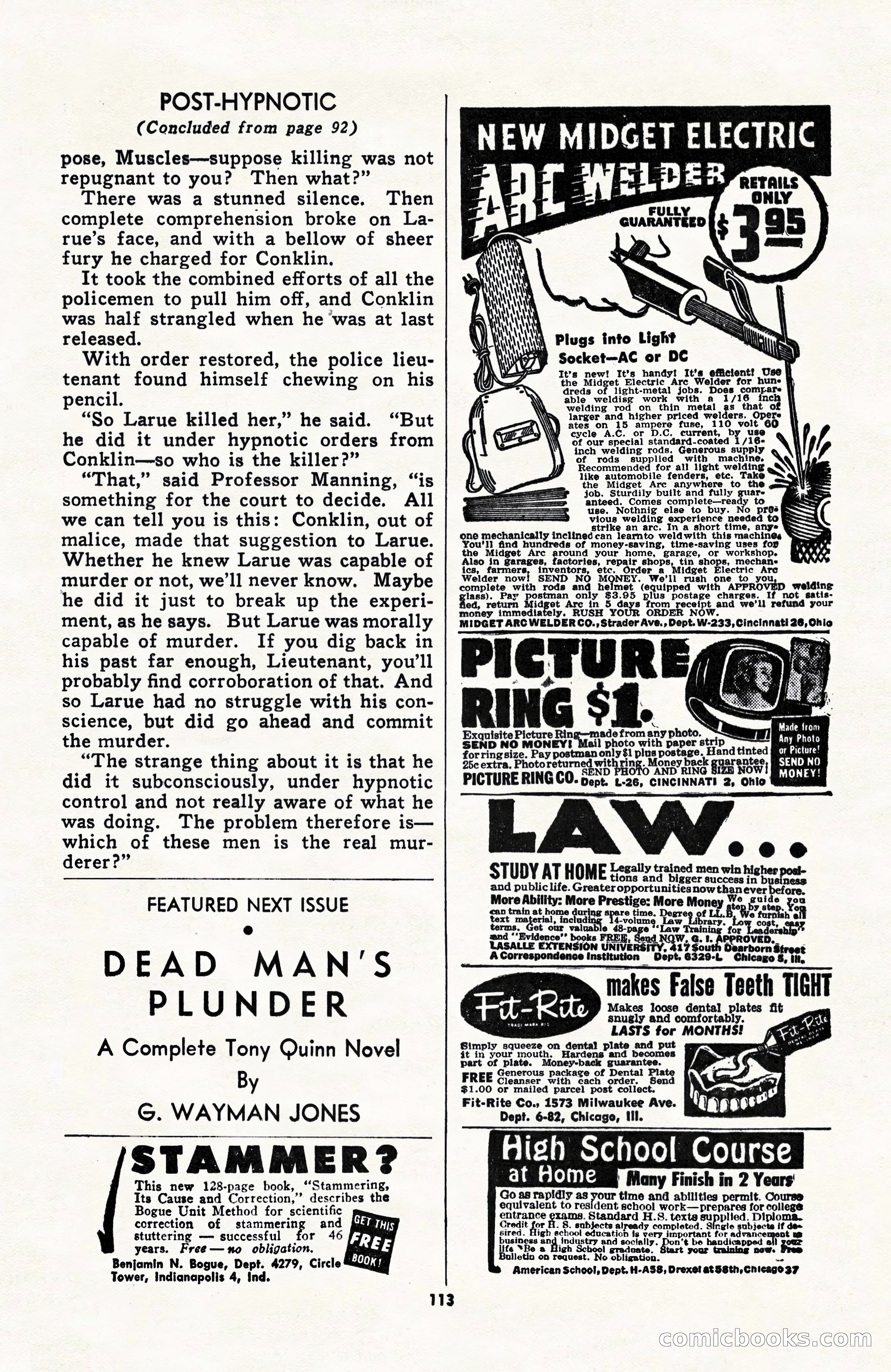 Black Book Detective, June 1947 — page 113 of 116