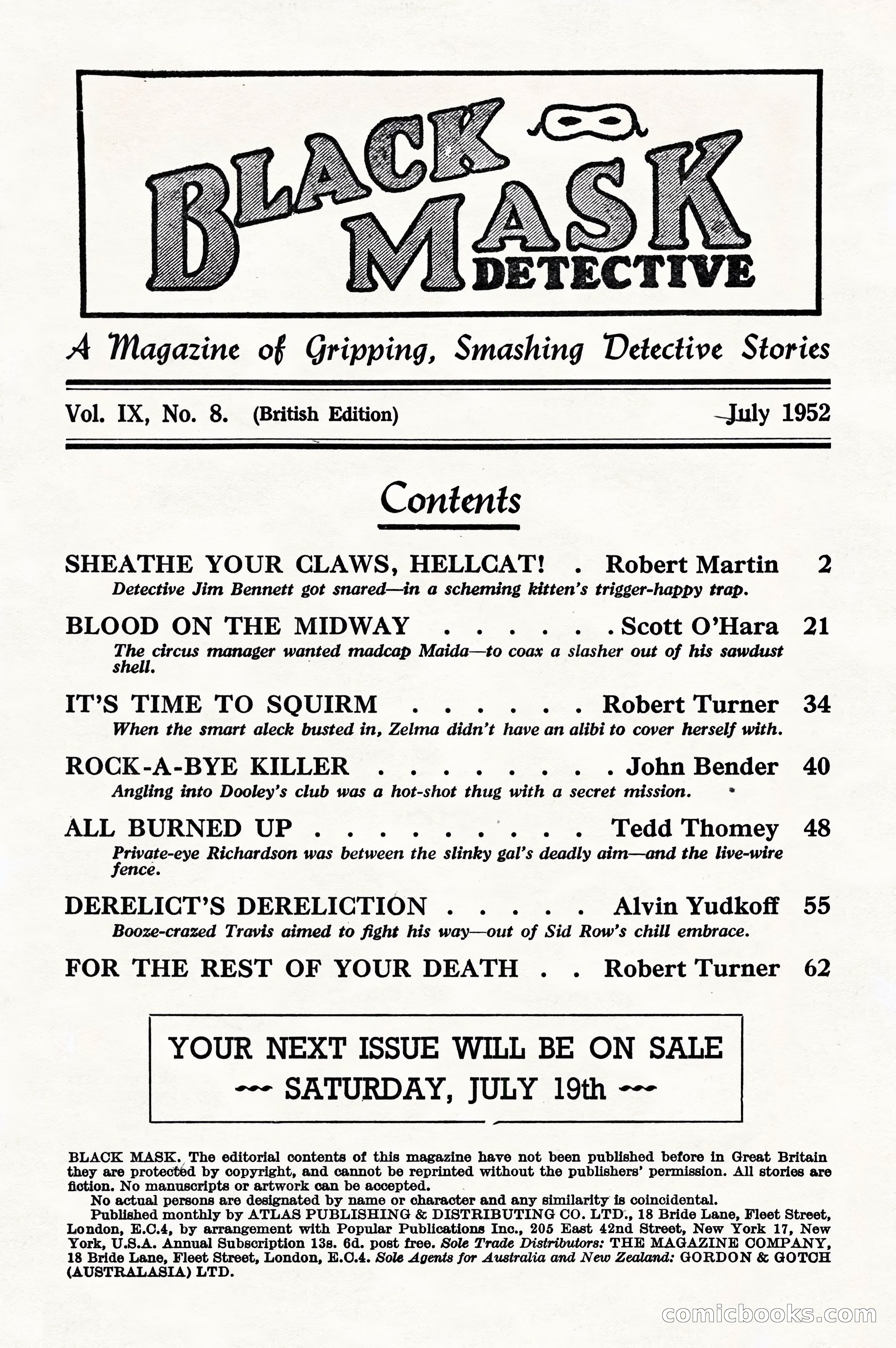 Black Mask Detective, July 1952 — page 3 of 68