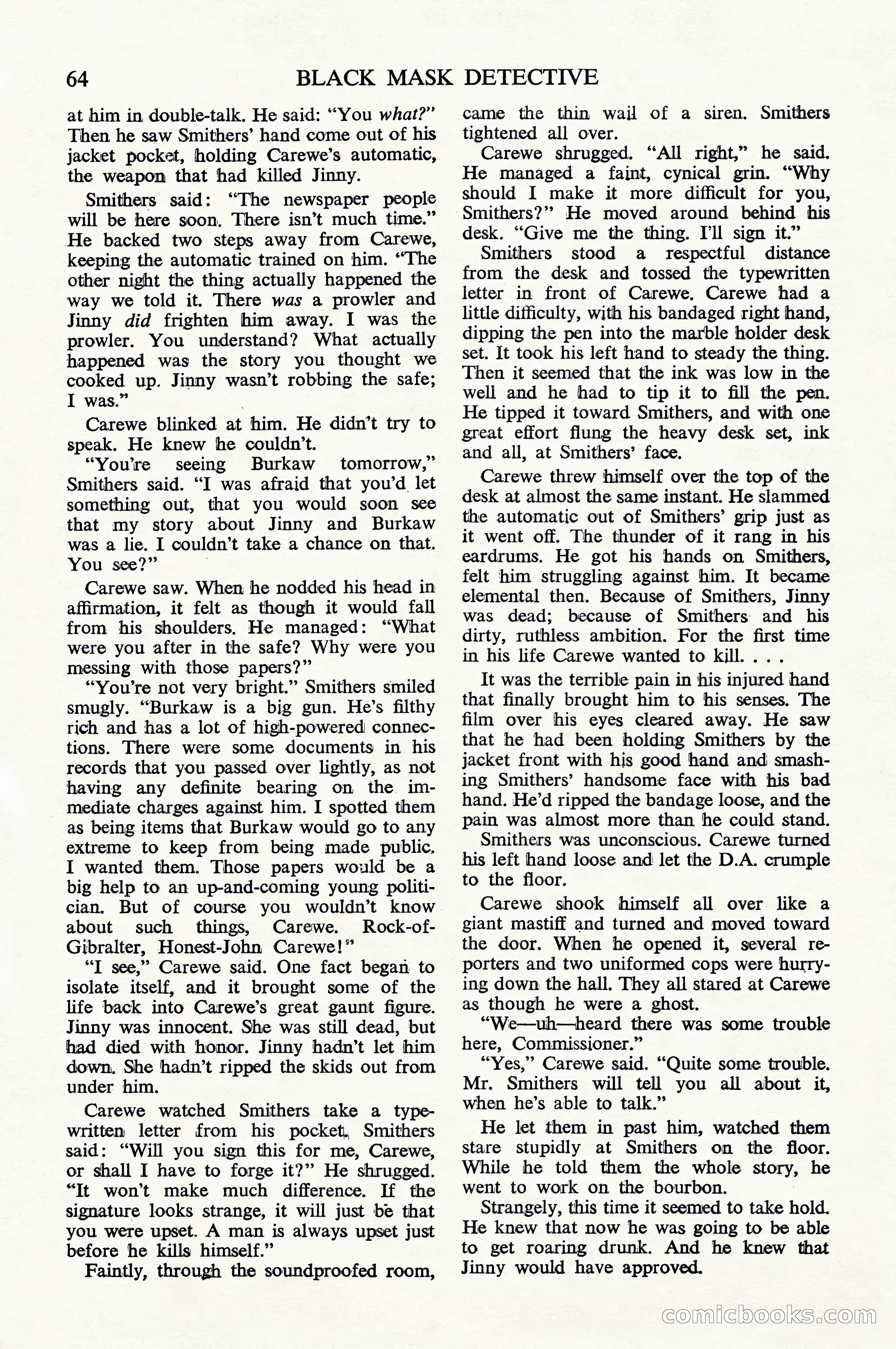 Black Mask Detective, July 1952 — page 66 of 68