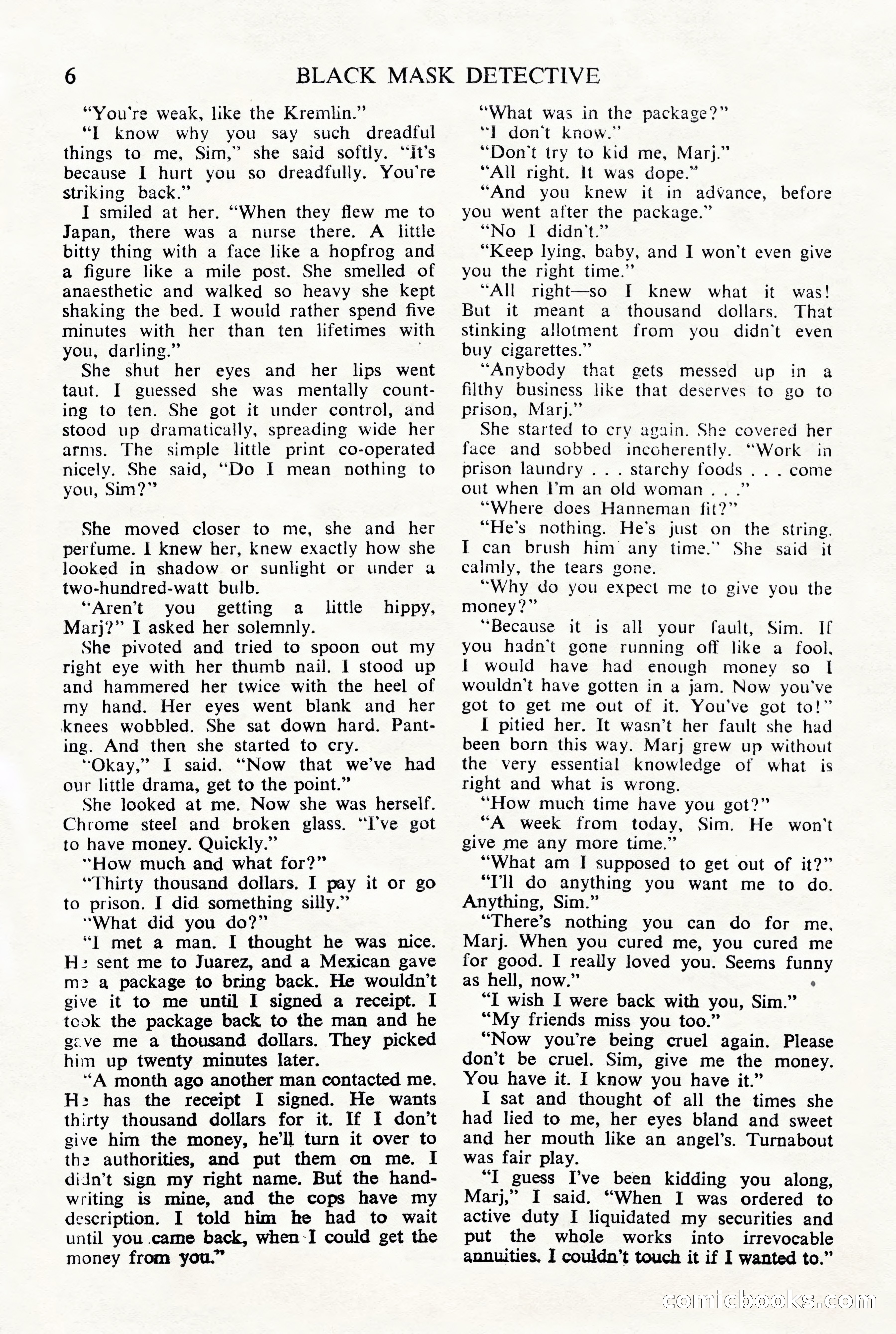 Black Mask Detective, November 1952 (British Edition) — page 8 of 68