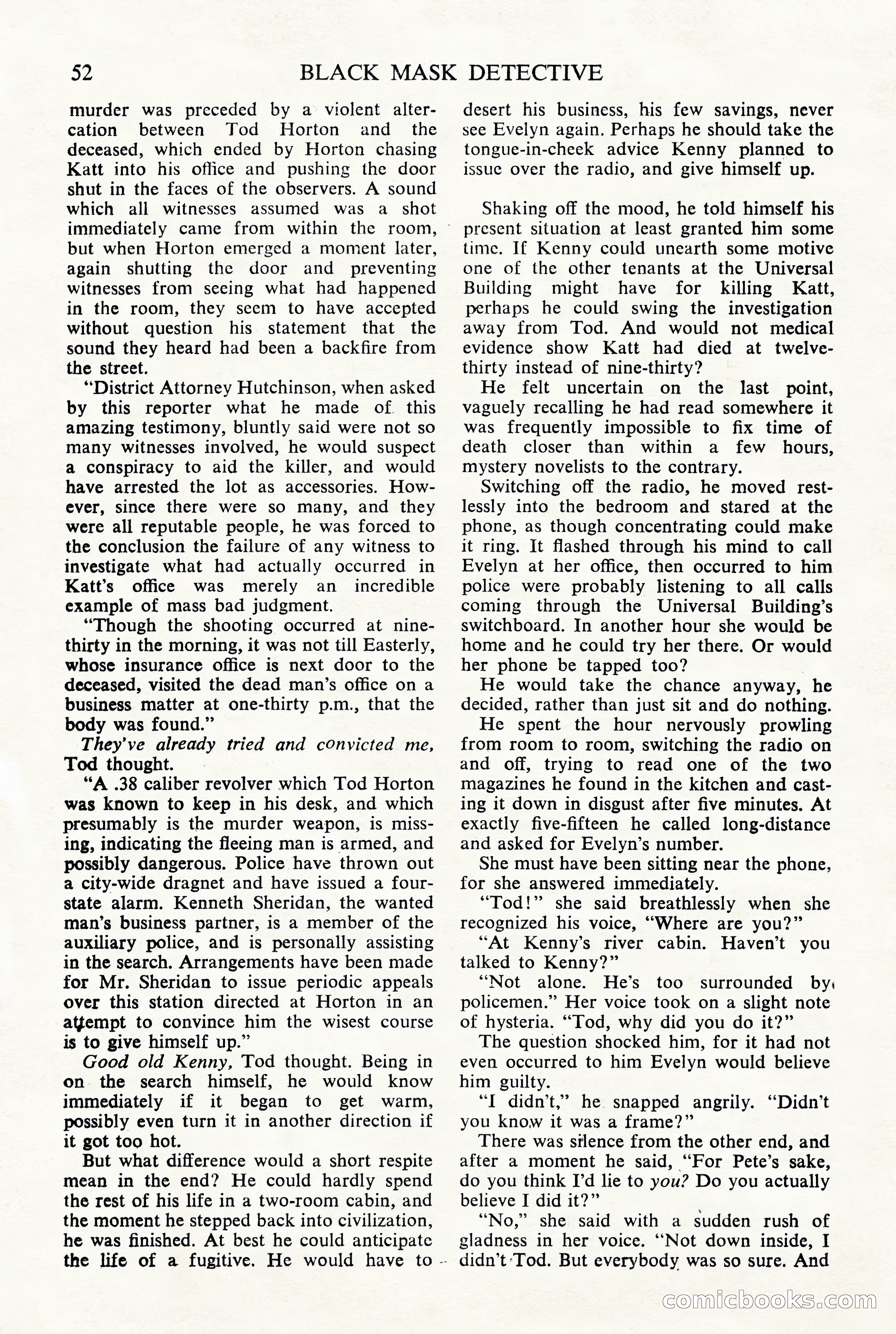 Black Mask Detective, November 1952 (British Edition) — page 54 of 68
