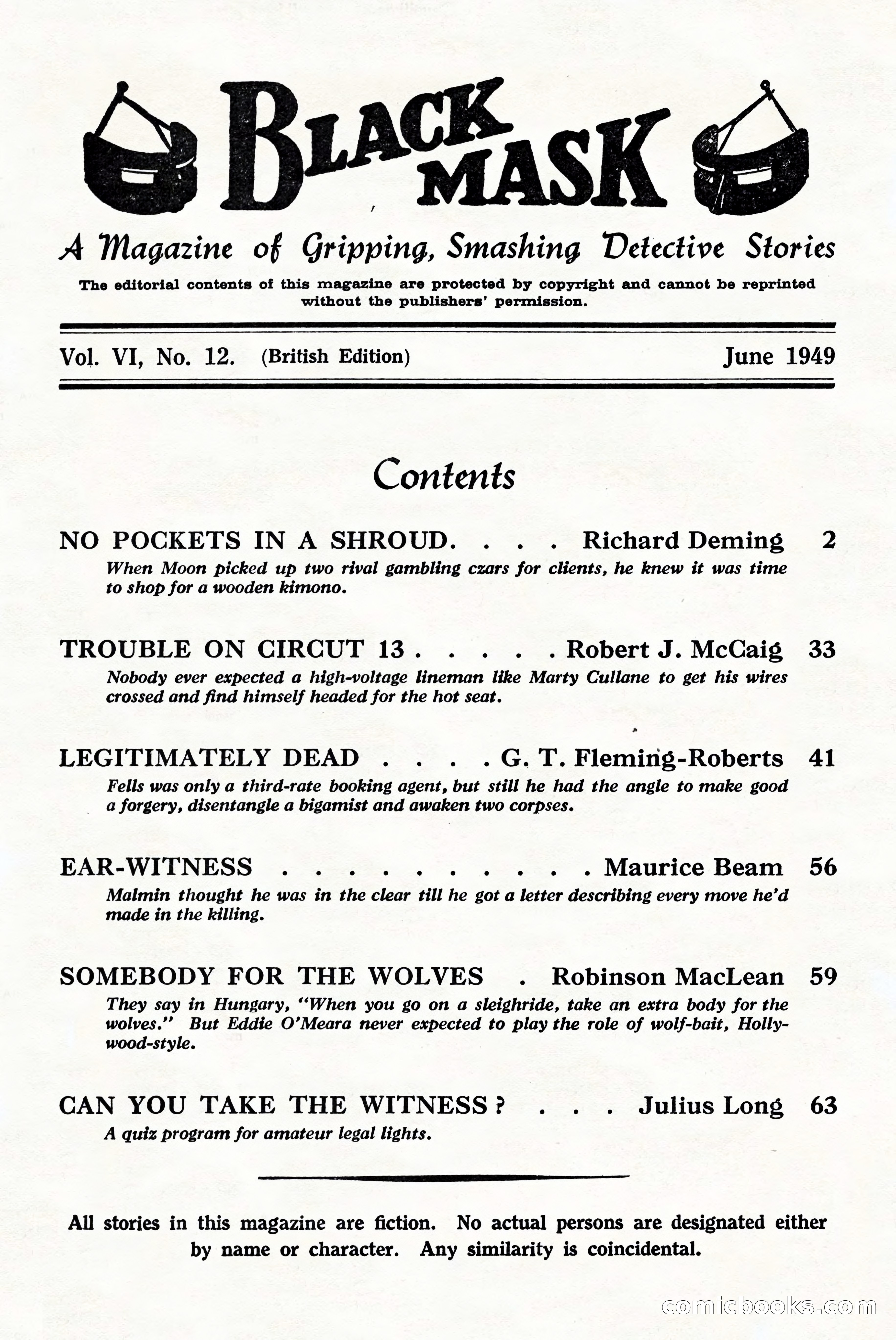Black Mask (UK), June 1949 — page 3 of 68