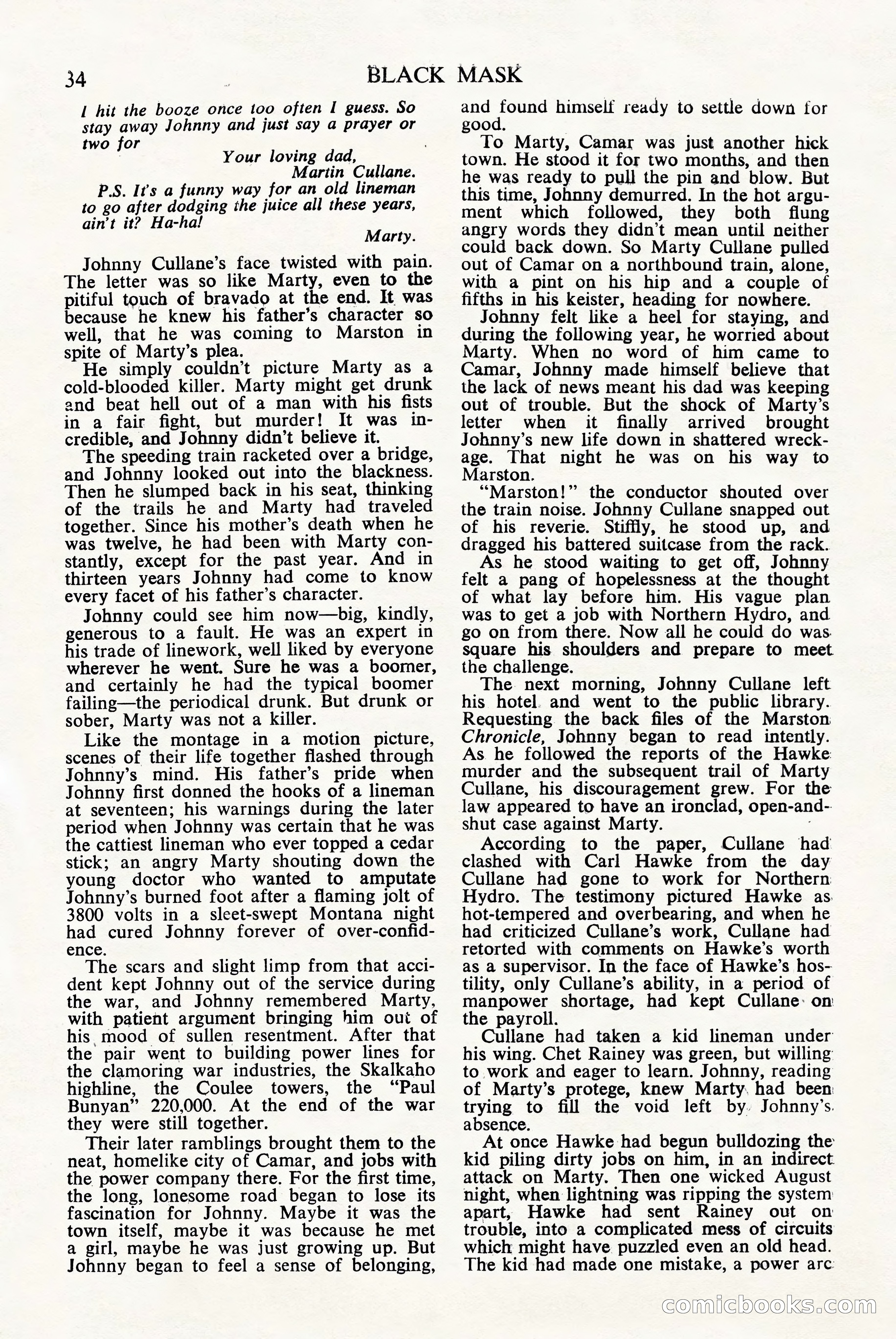 Black Mask (UK), June 1949 — page 36 of 68