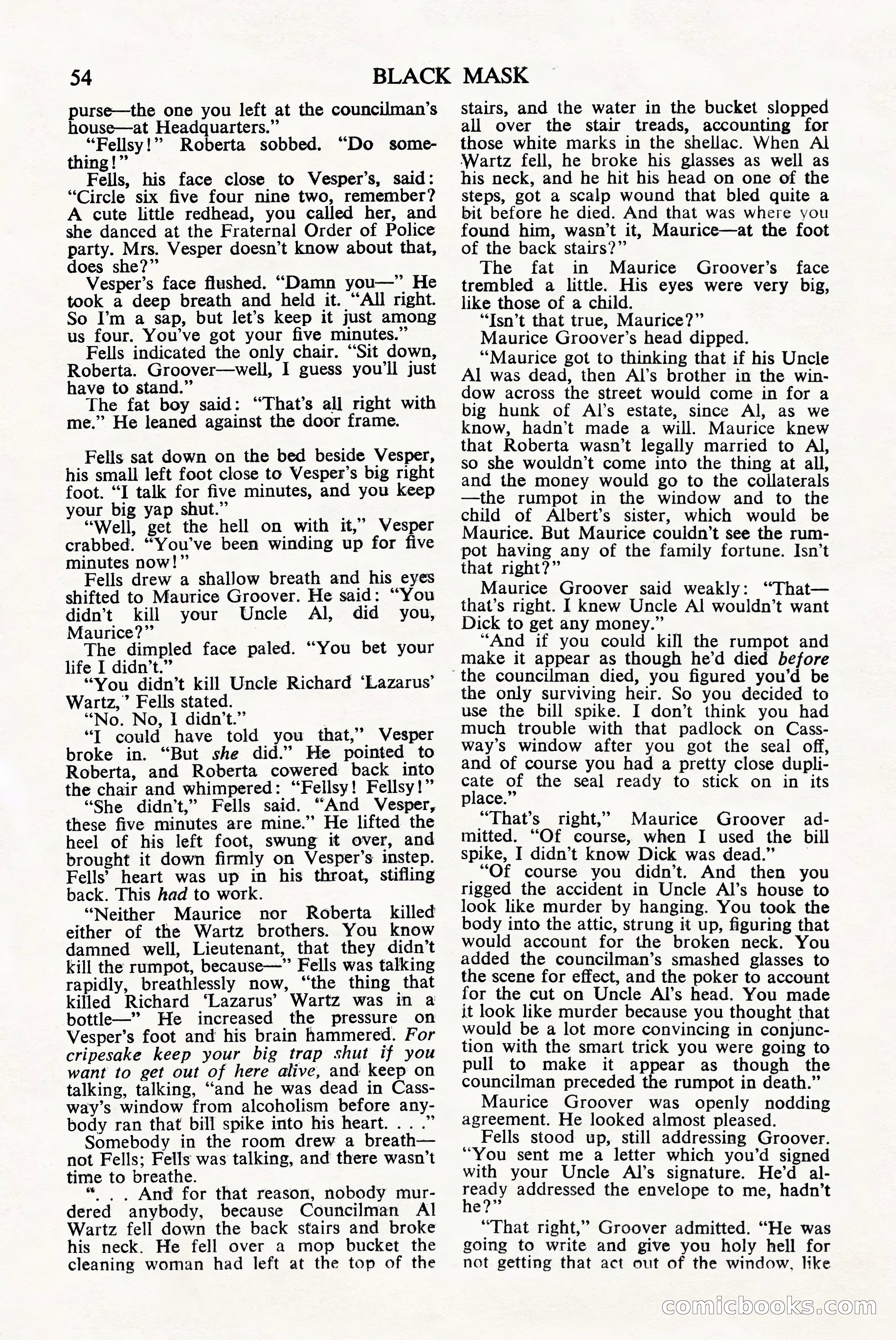 Black Mask (UK), June 1949 — page 56 of 68