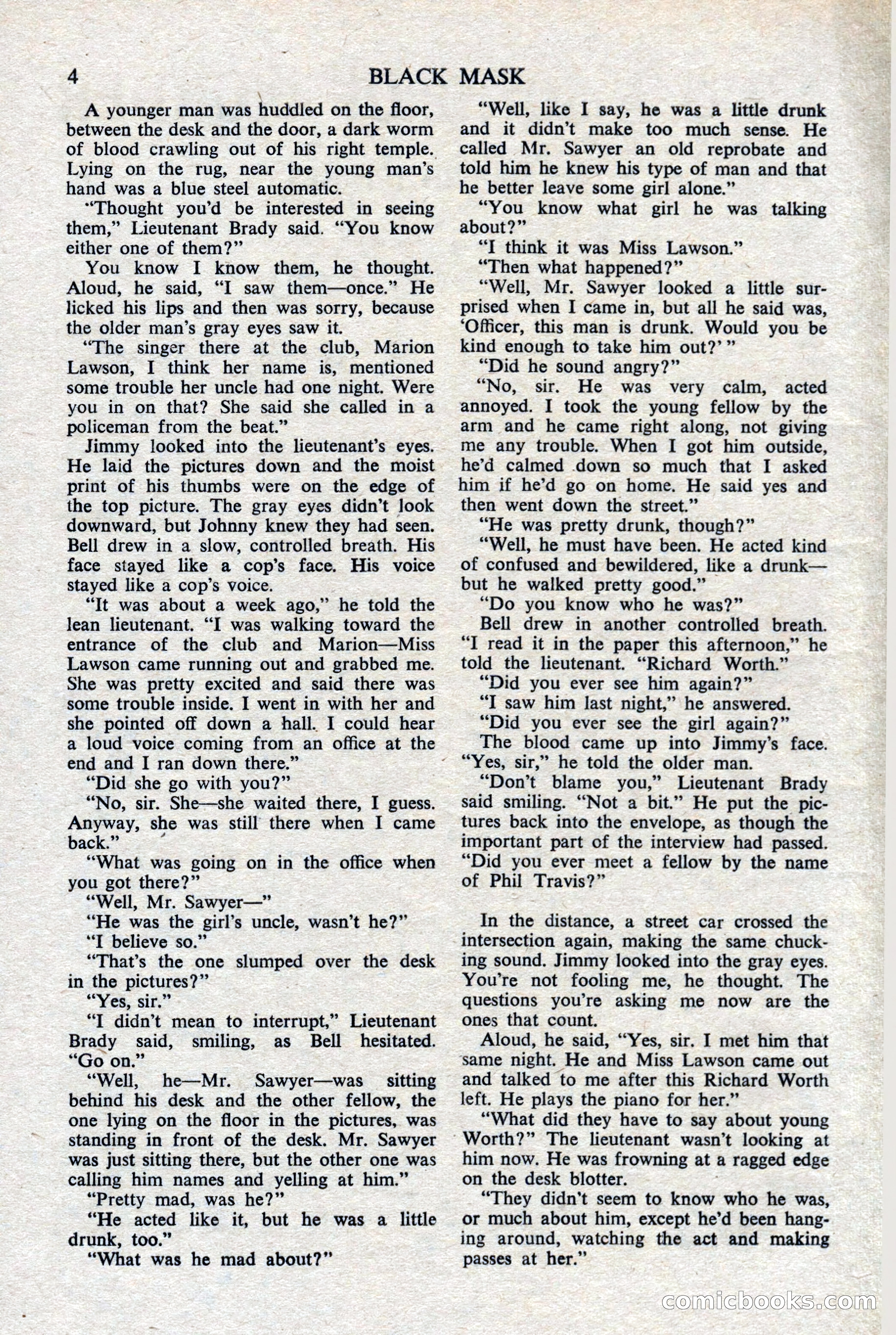 Black Mask (UK), February 1950 — page 6 of 68