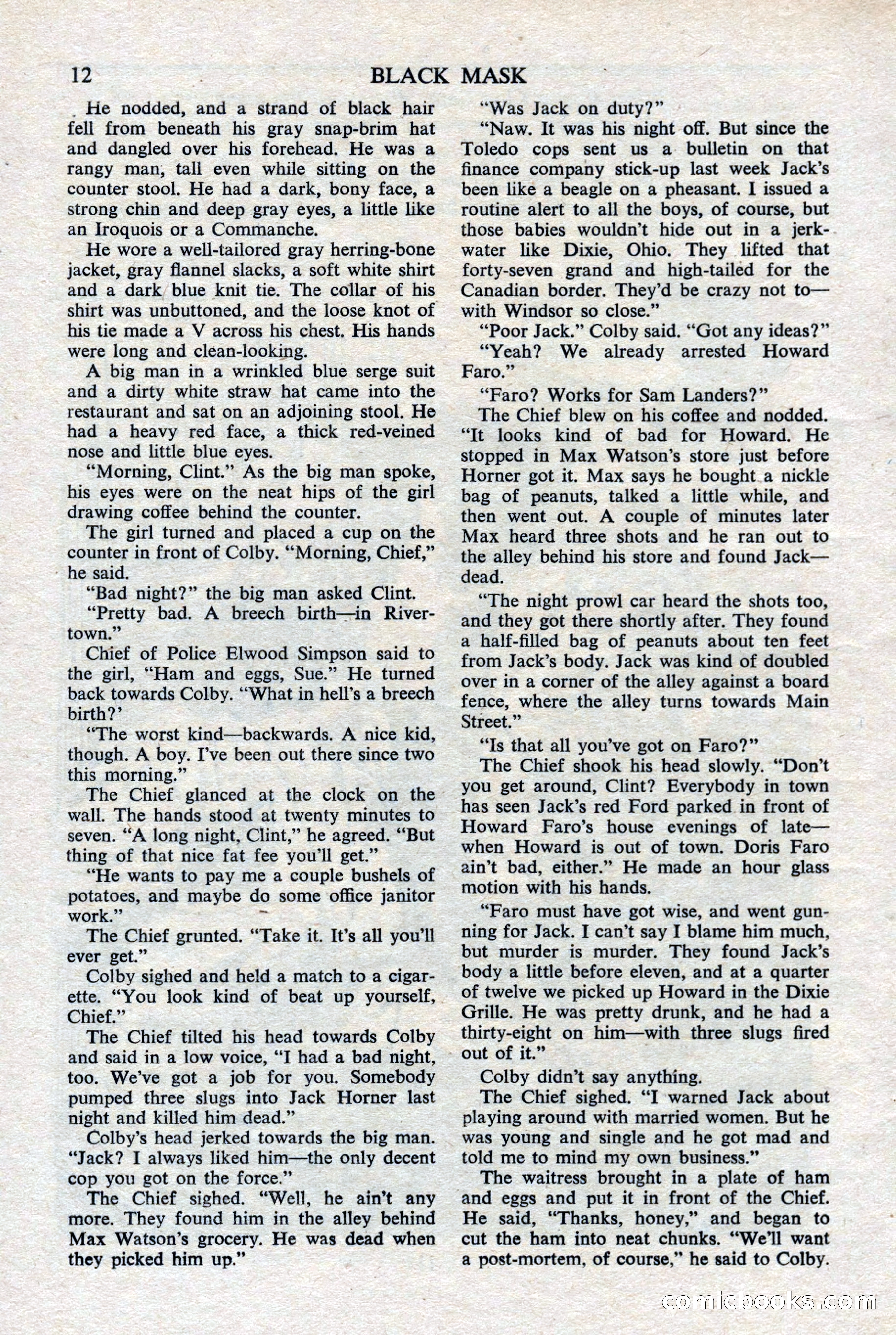 Black Mask (UK), February 1950 — page 14 of 68