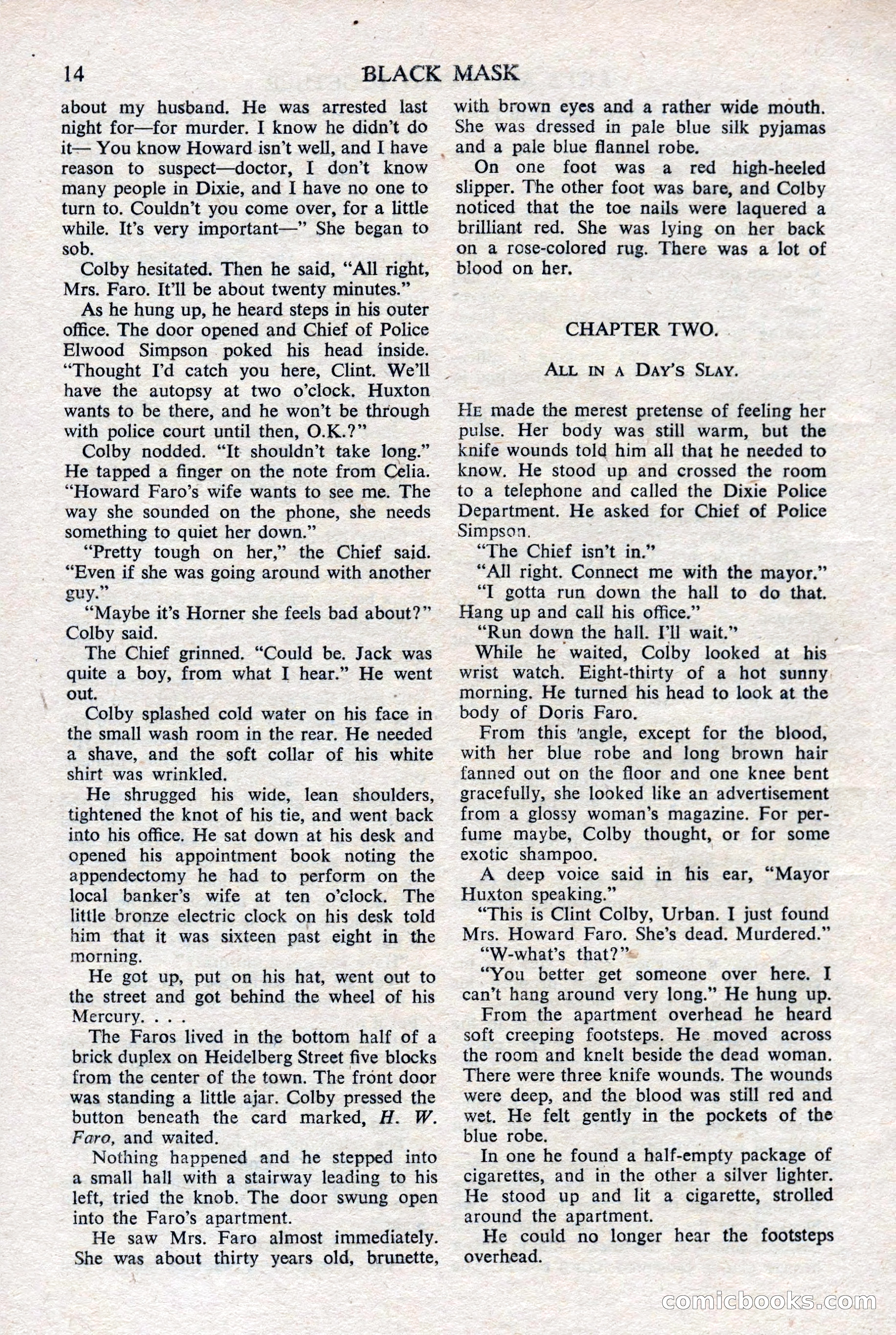 Black Mask (UK), February 1950 — page 16 of 68