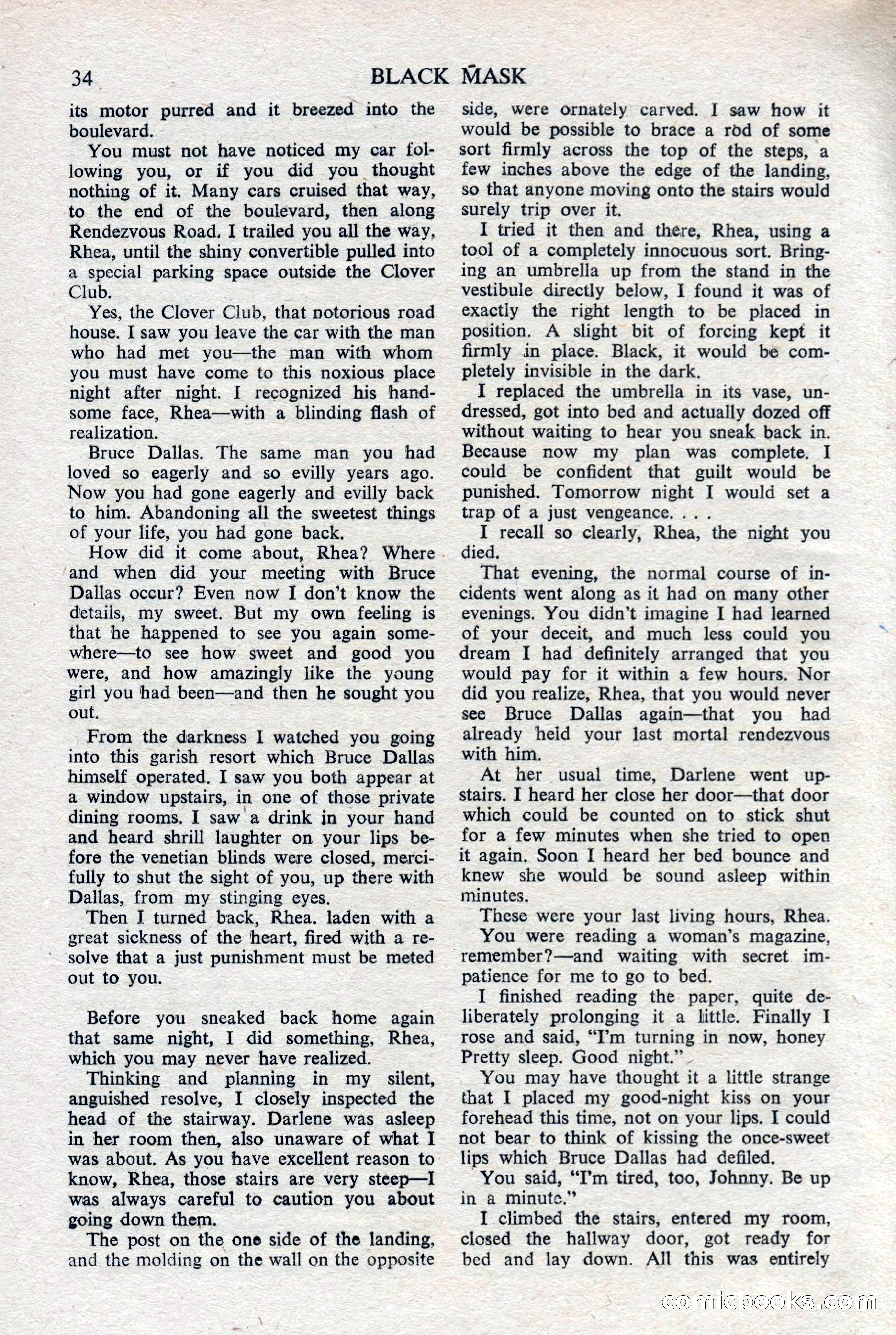 Black Mask (UK), February 1950 — page 36 of 68