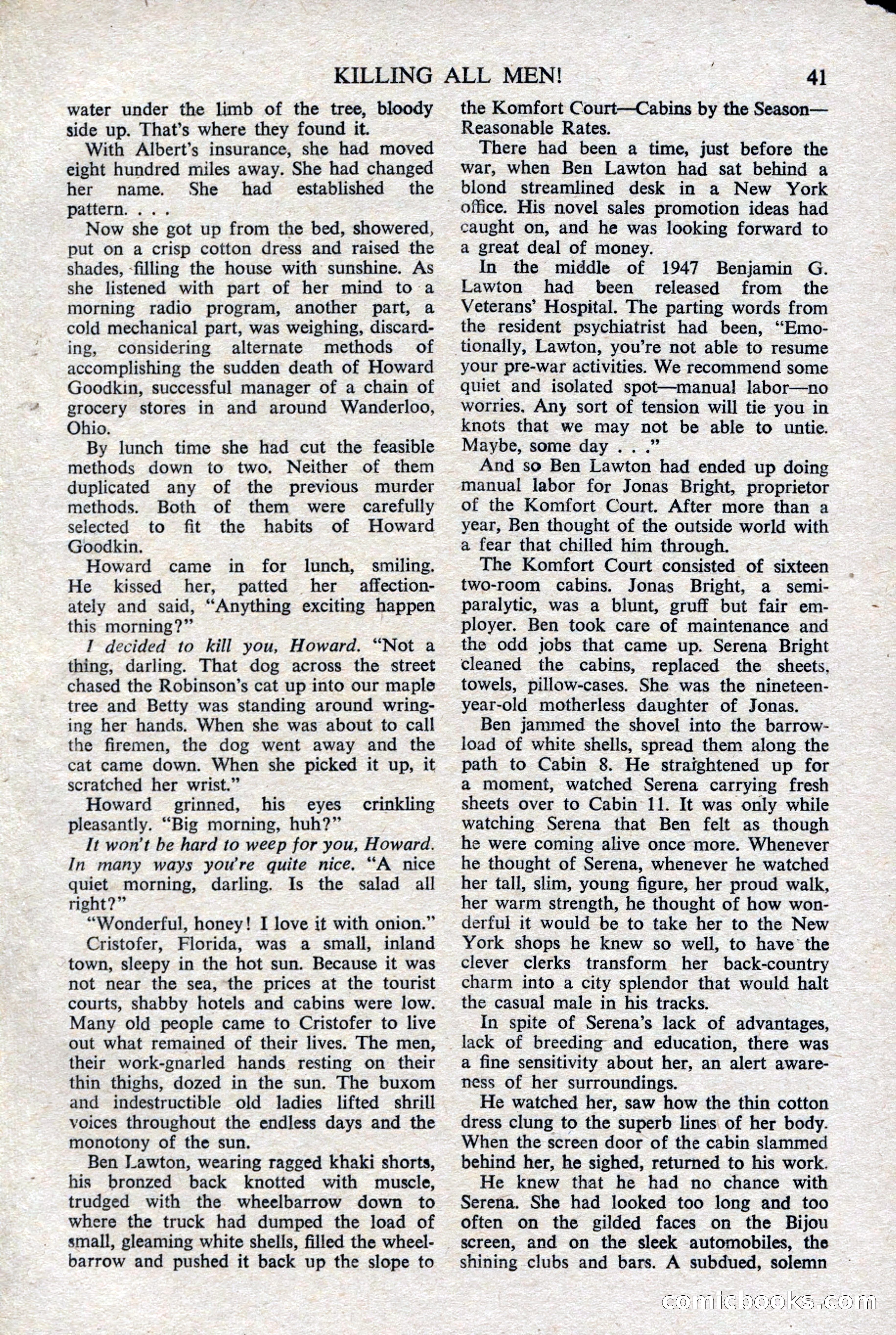 Black Mask (UK), February 1950 — page 43 of 68