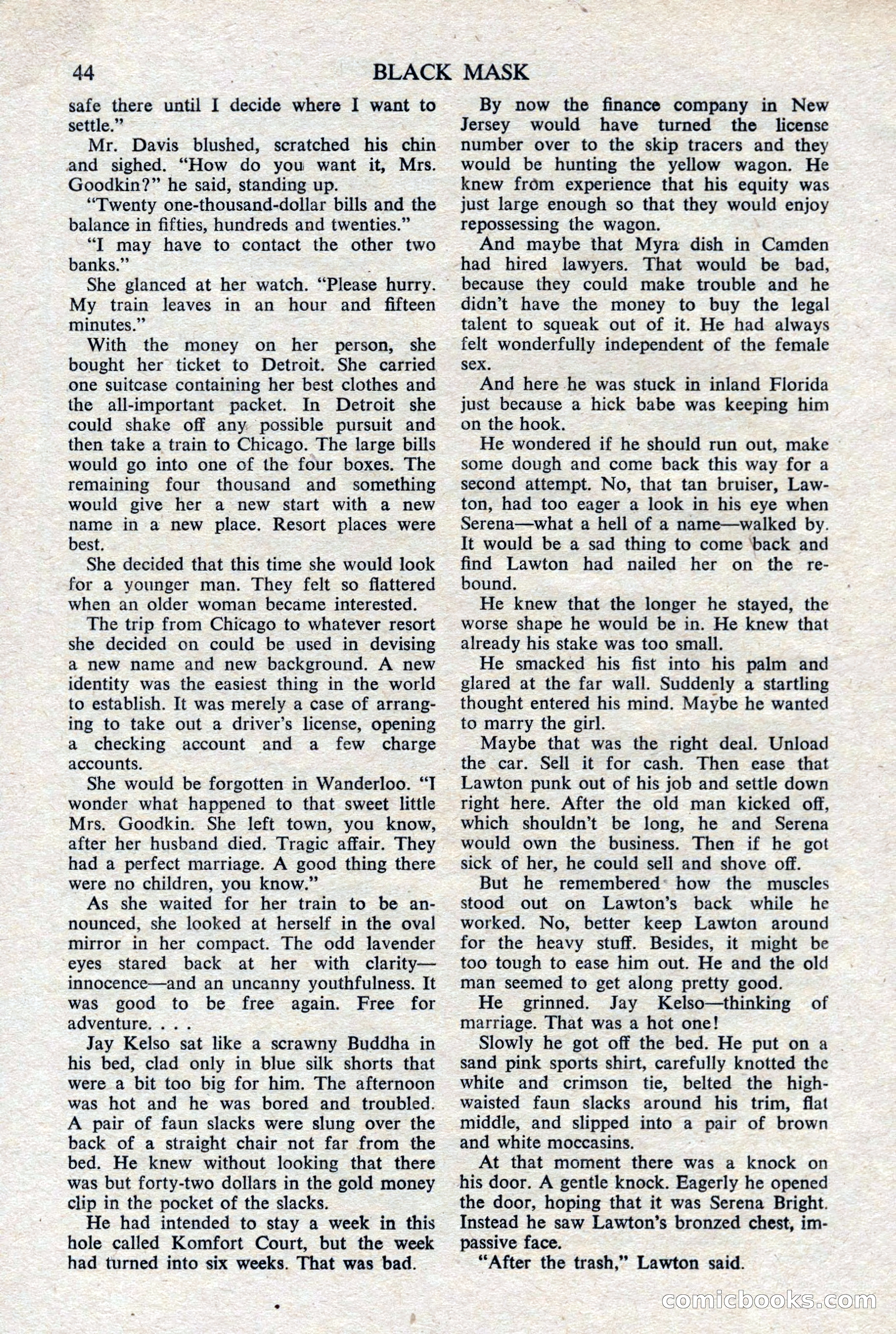 Black Mask (UK), February 1950 — page 46 of 68