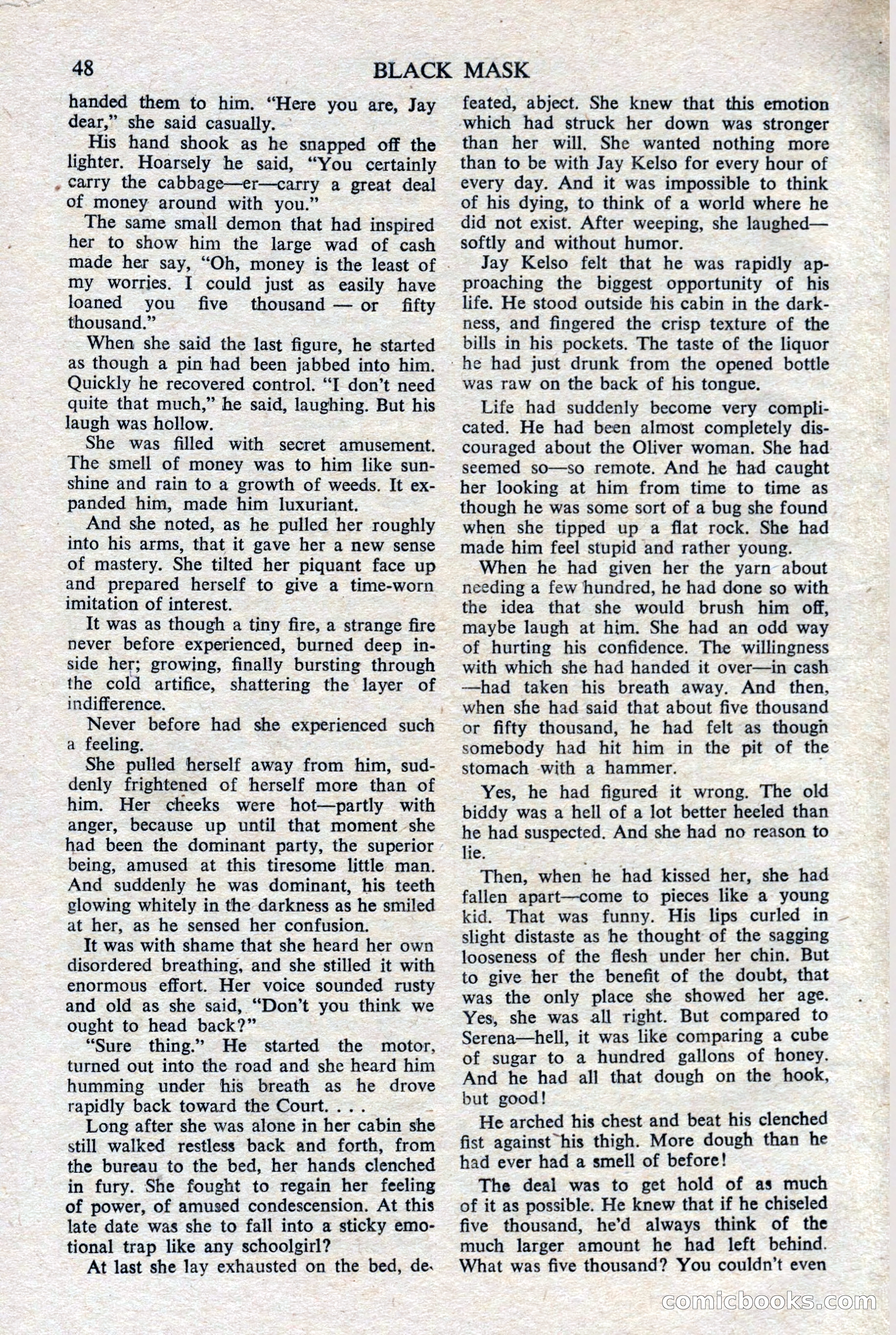 Black Mask (UK), February 1950 — page 50 of 68
