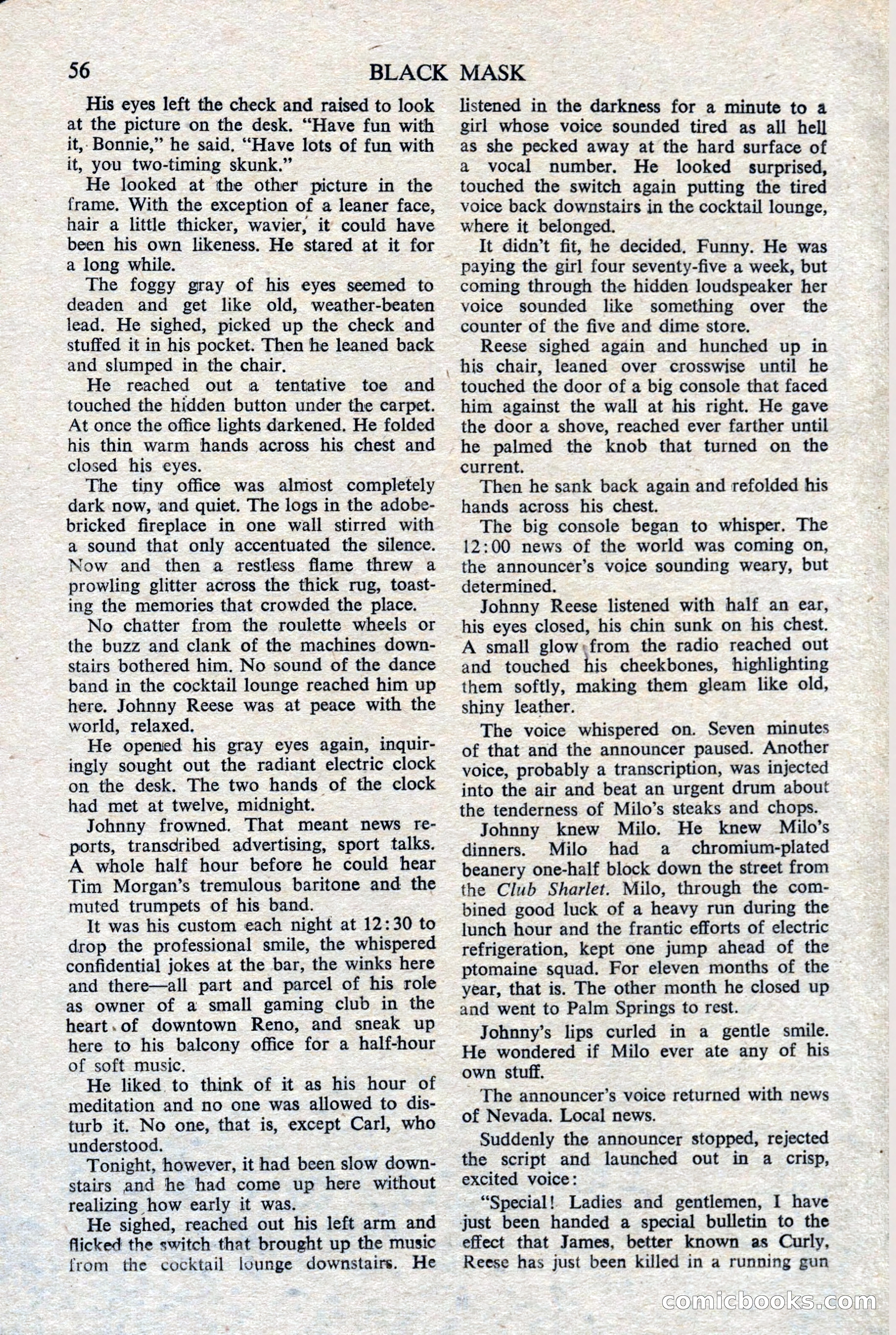 Black Mask (UK), February 1950 — page 58 of 68