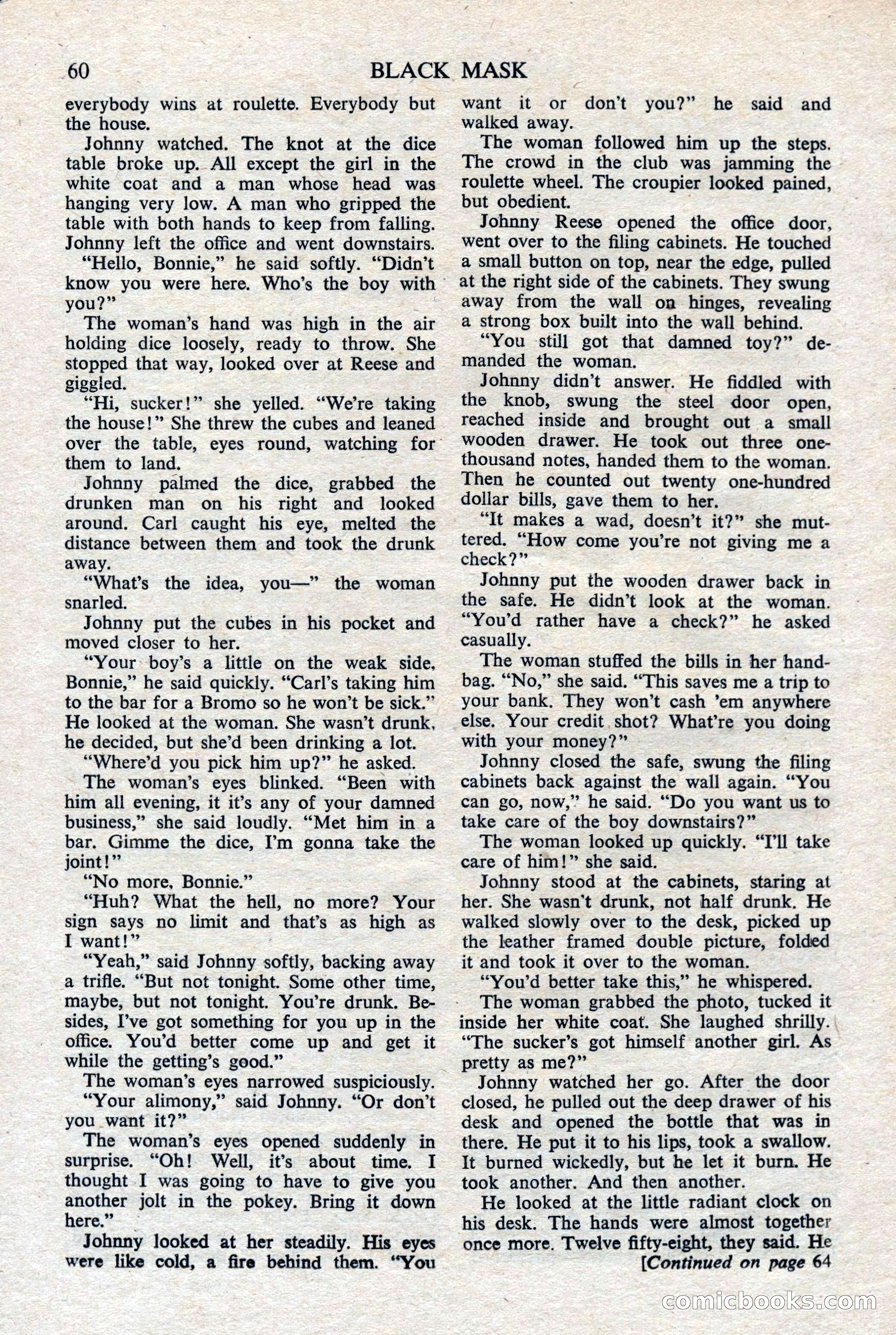 Black Mask (UK), February 1950 — page 62 of 68