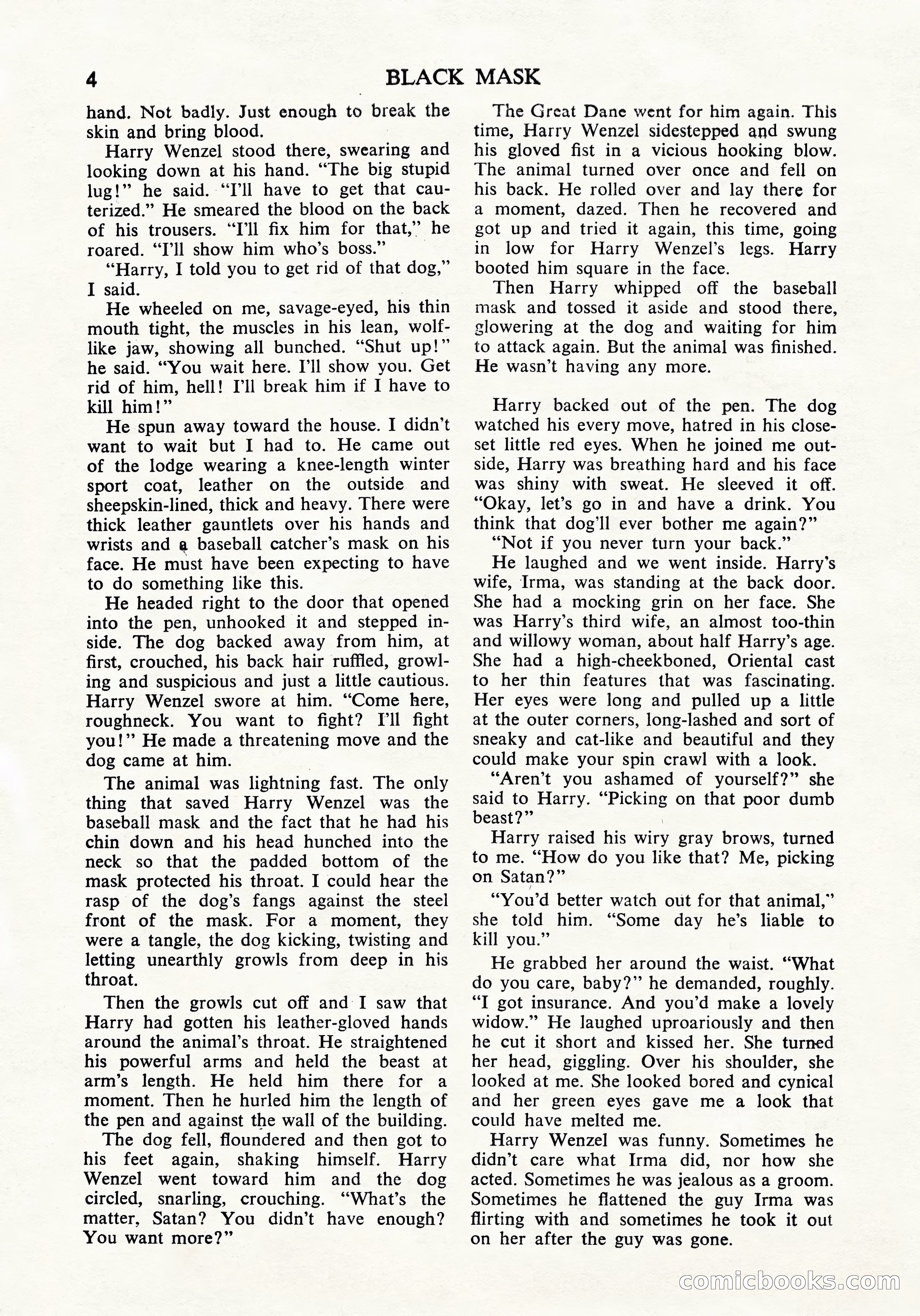Black Mask (UK Edition), April 1950 — page 6 of 68