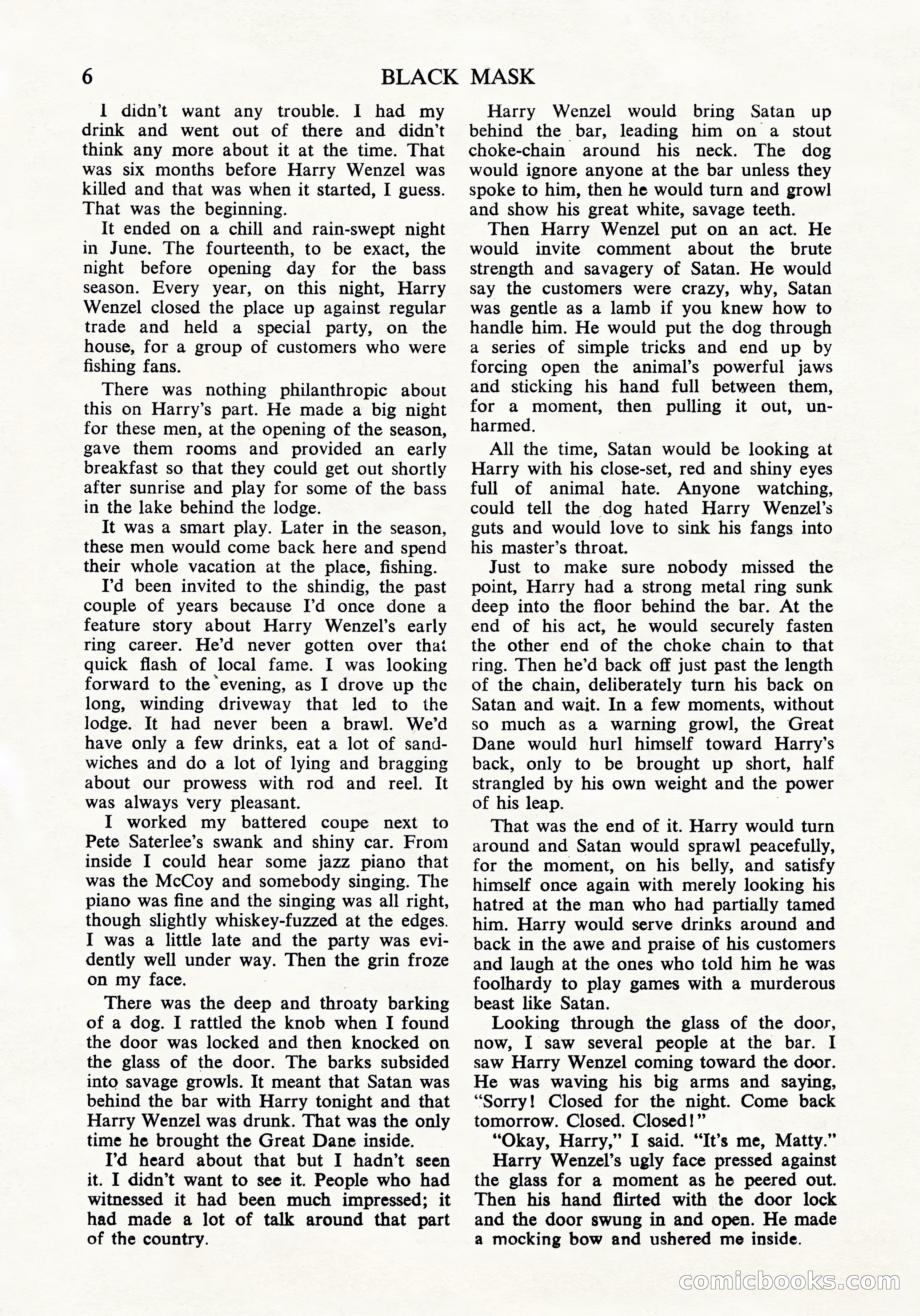 Black Mask (UK Edition), April 1950 — page 8 of 68
