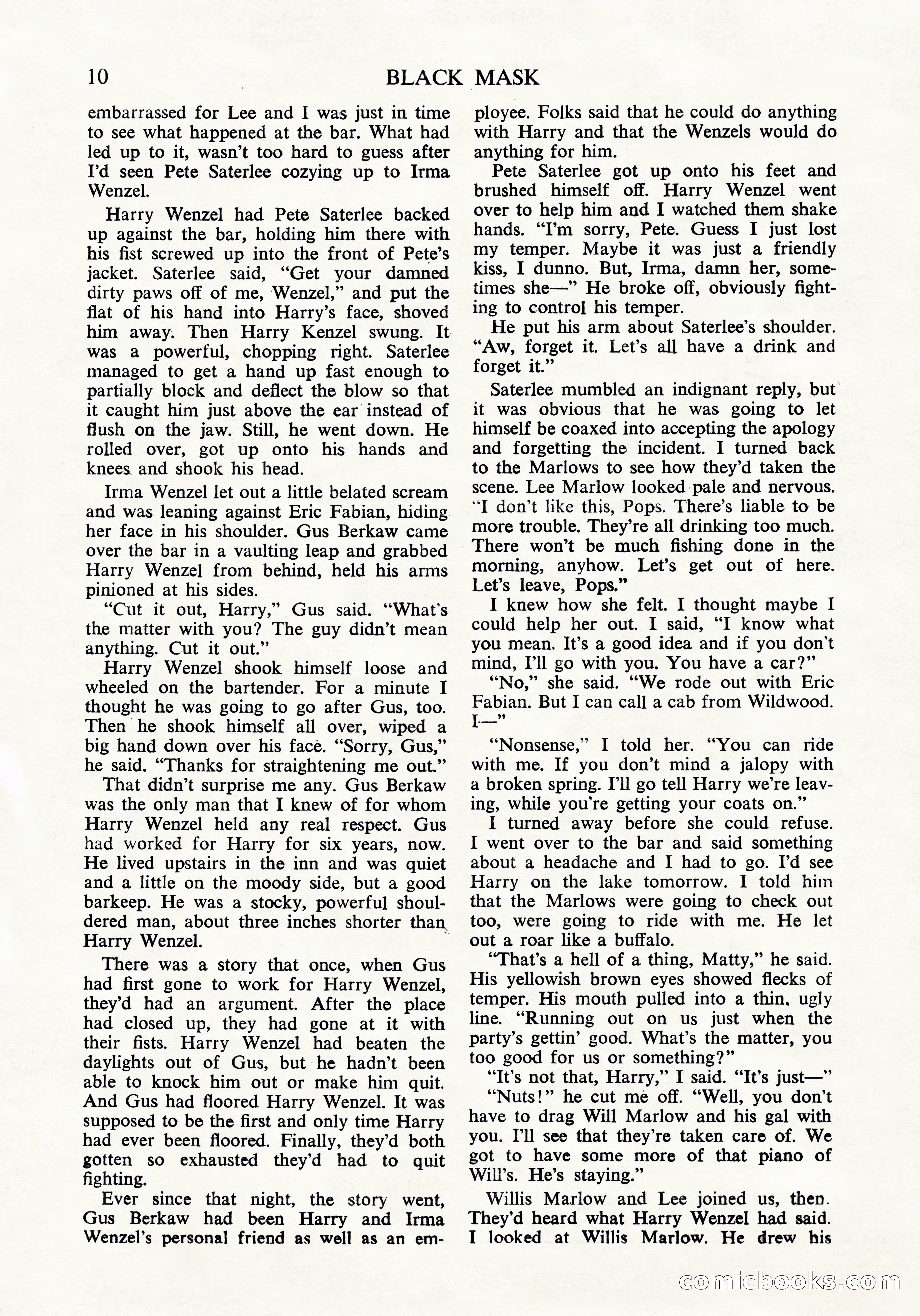 Black Mask (UK Edition), April 1950 — page 12 of 68