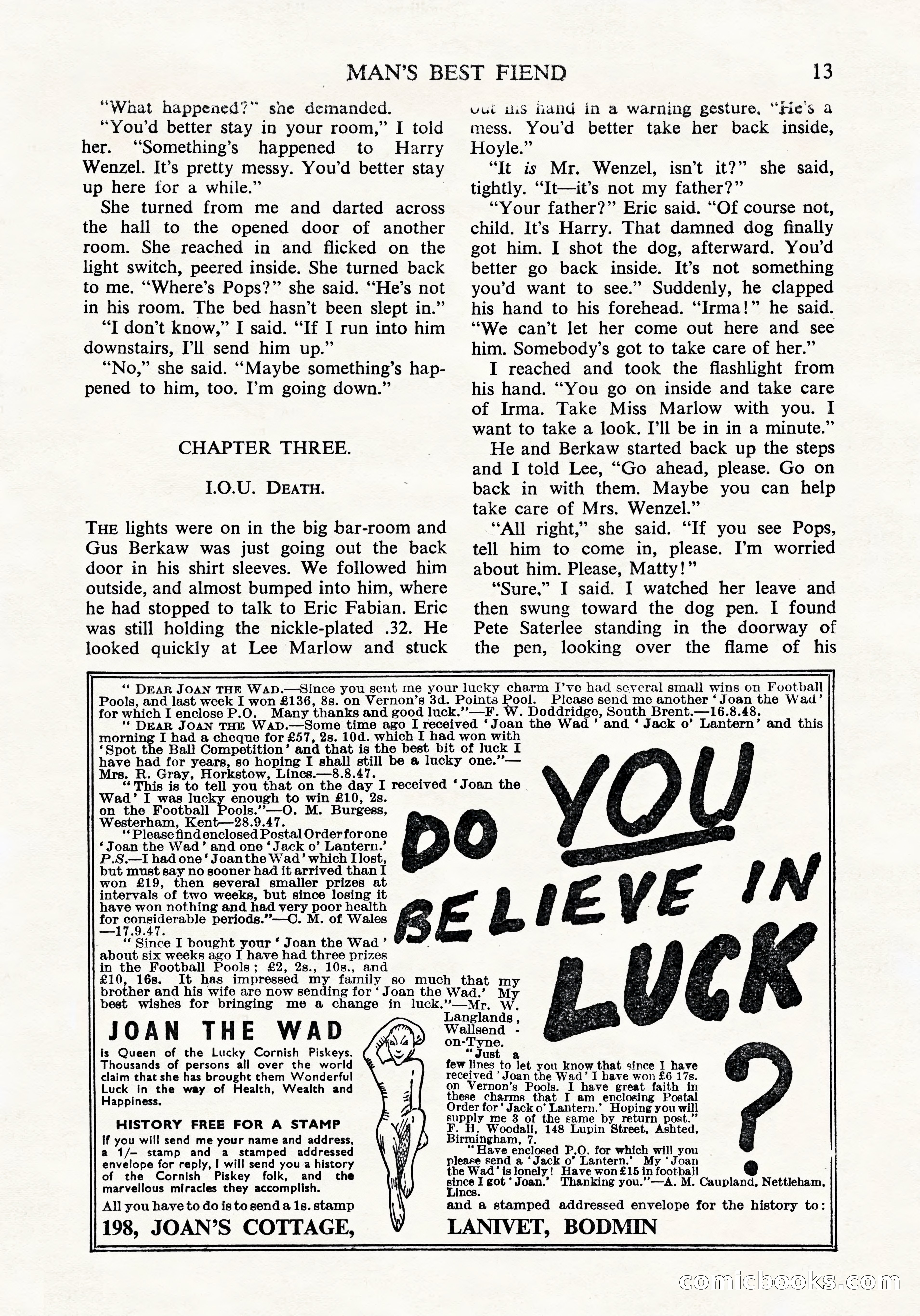 Black Mask (UK Edition), April 1950 — page 15 of 68
