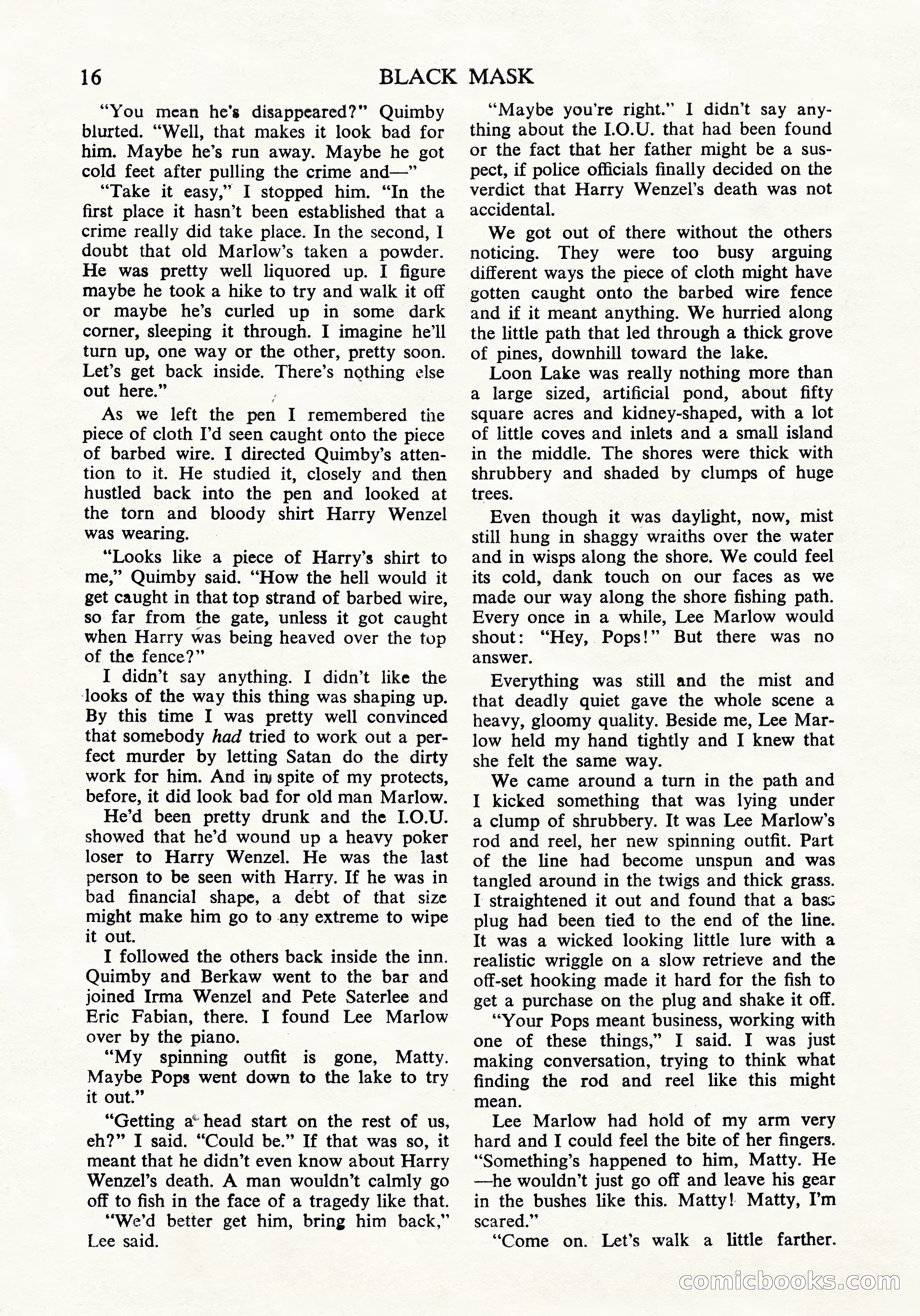 Black Mask (UK Edition), April 1950 — page 18 of 68