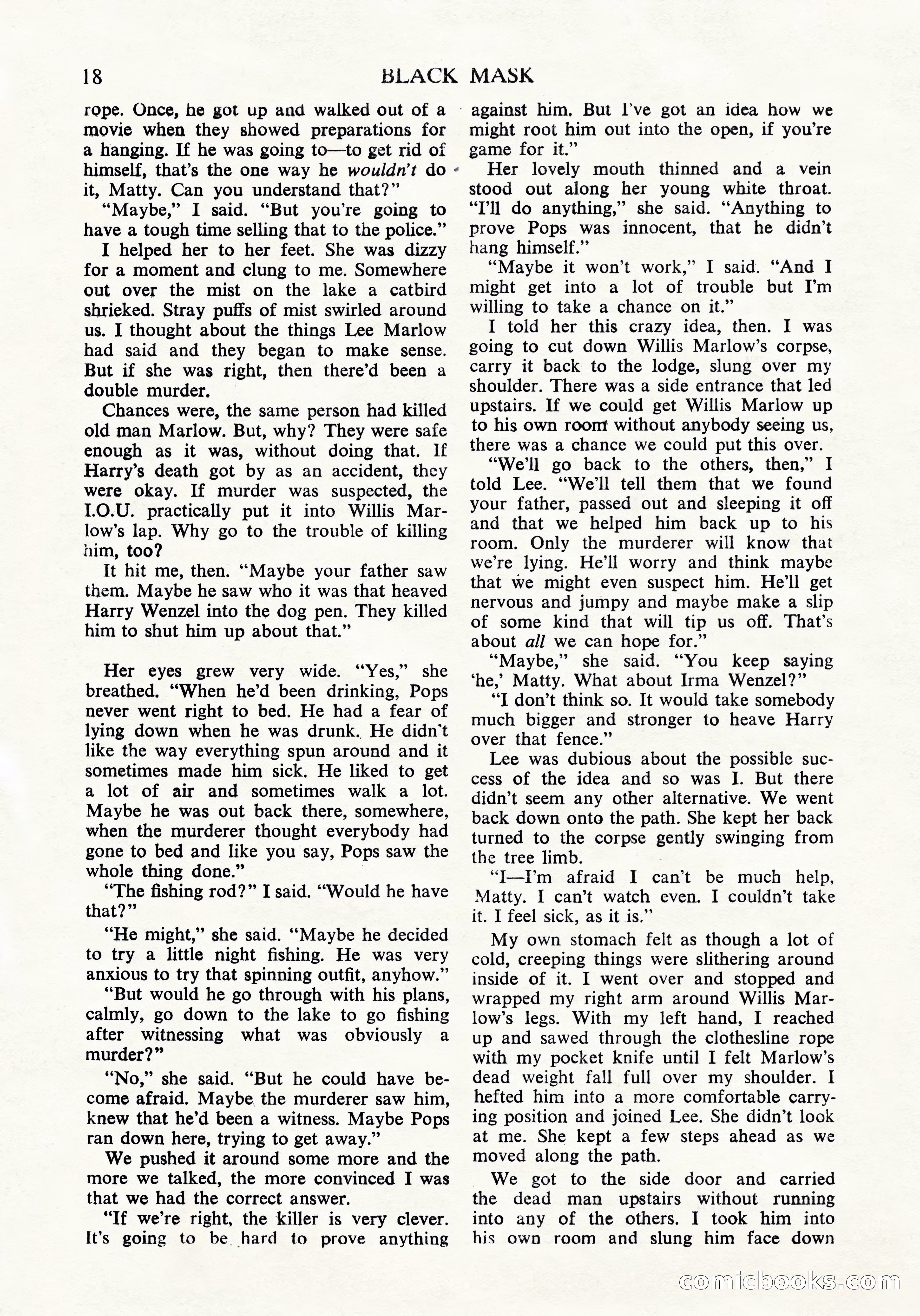 Black Mask (UK Edition), April 1950 — page 20 of 68