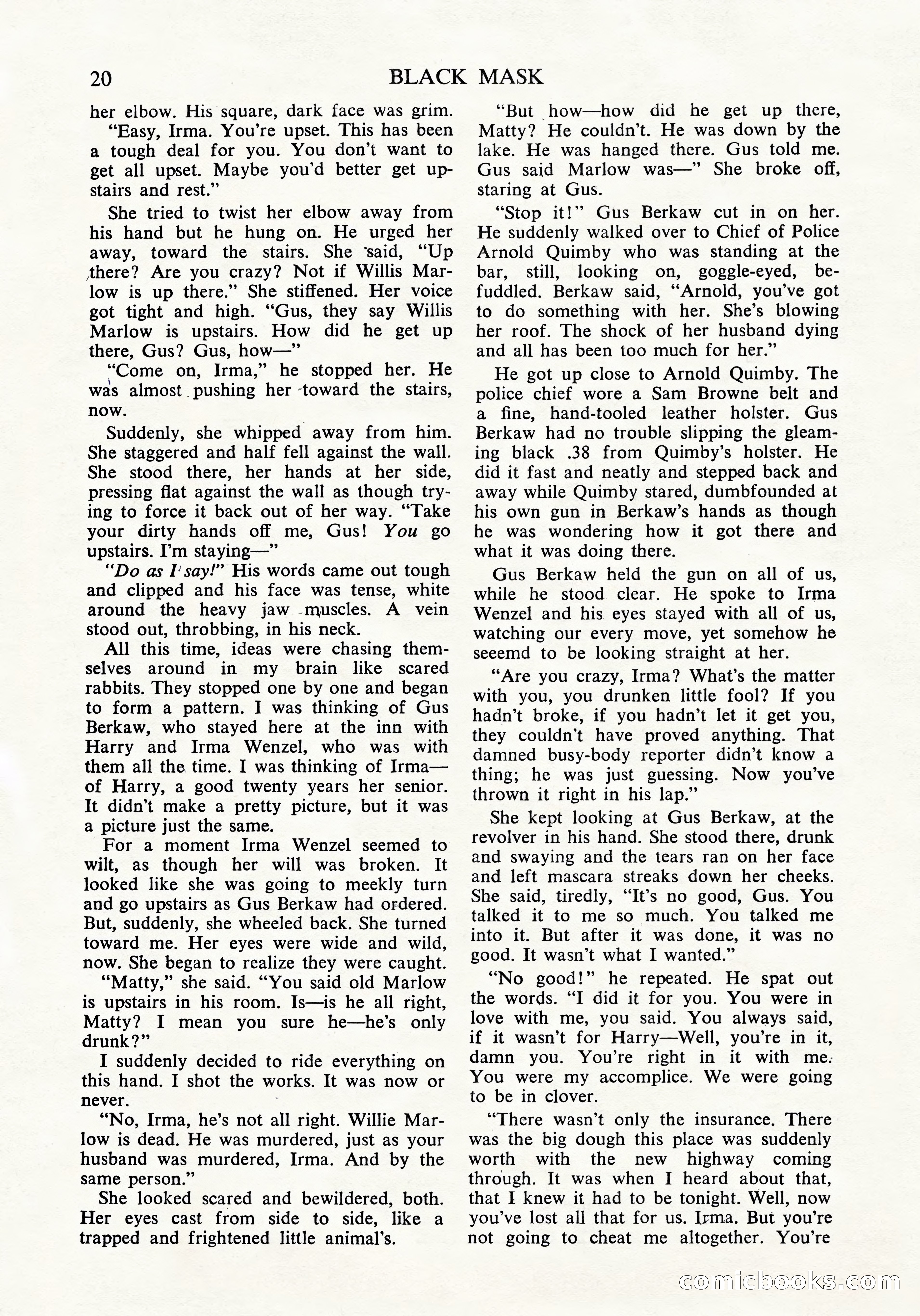 Black Mask (UK Edition), April 1950 — page 22 of 68