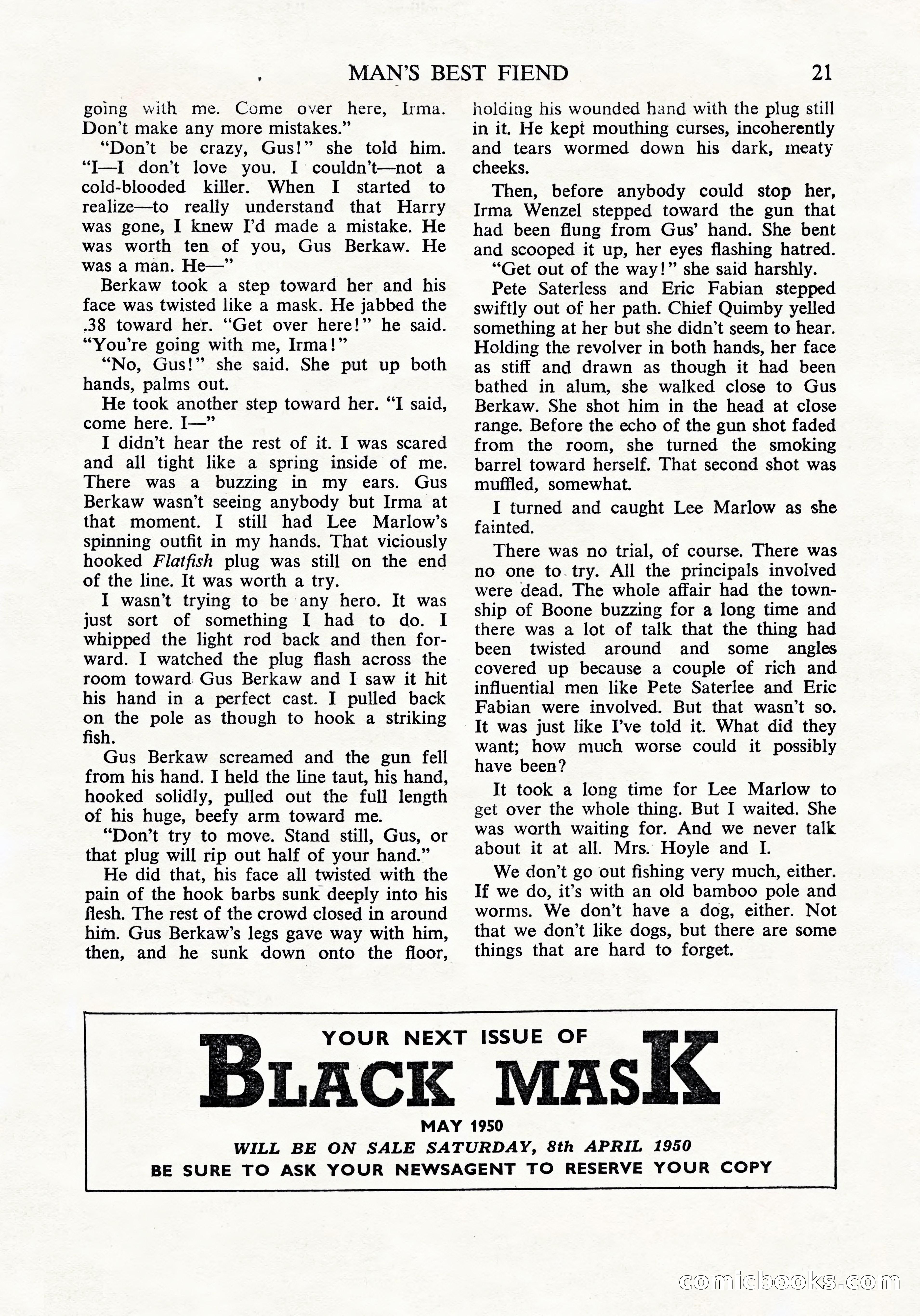 Black Mask (UK Edition), April 1950 — page 23 of 68