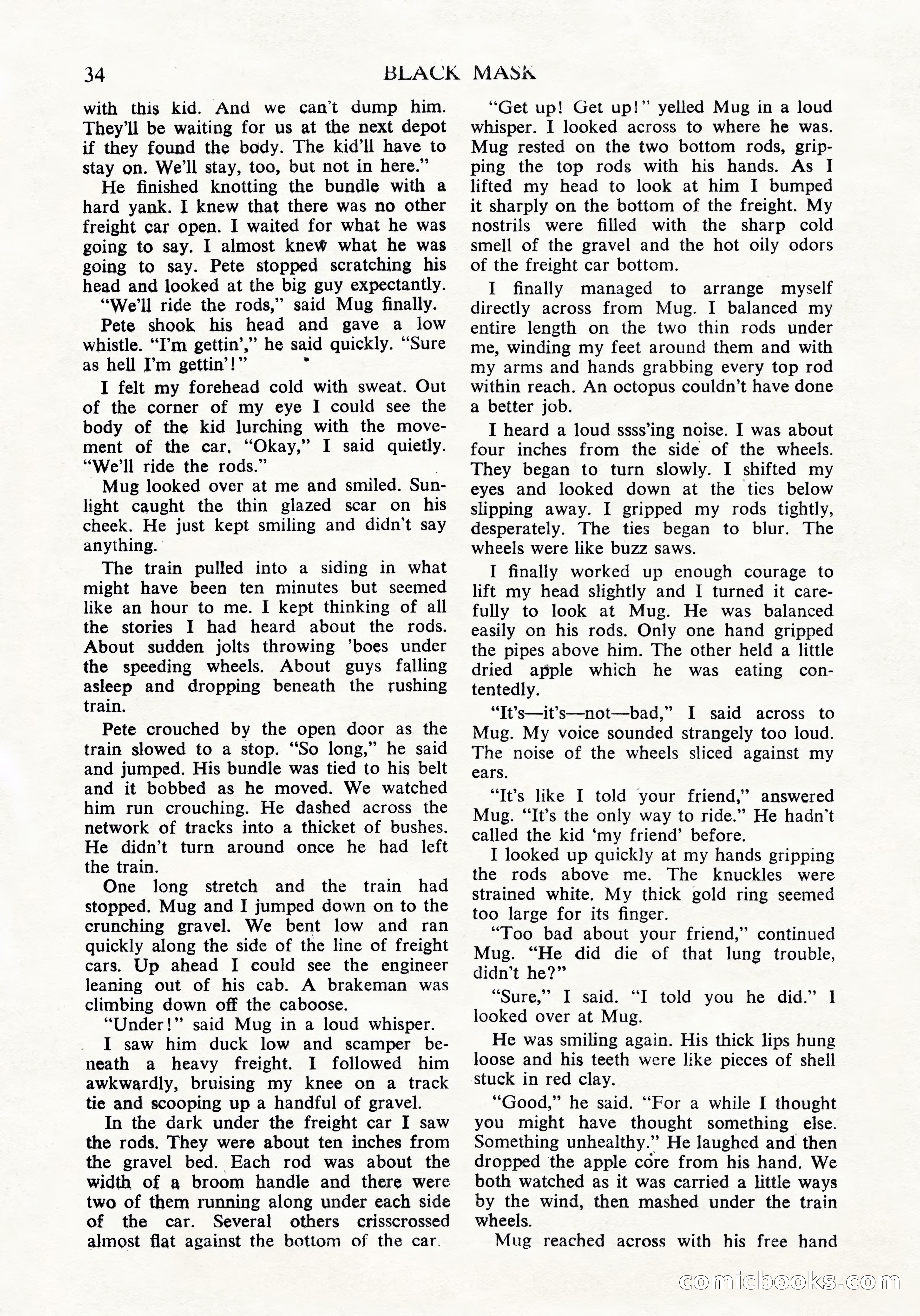 Black Mask (UK Edition), April 1950 — page 36 of 68