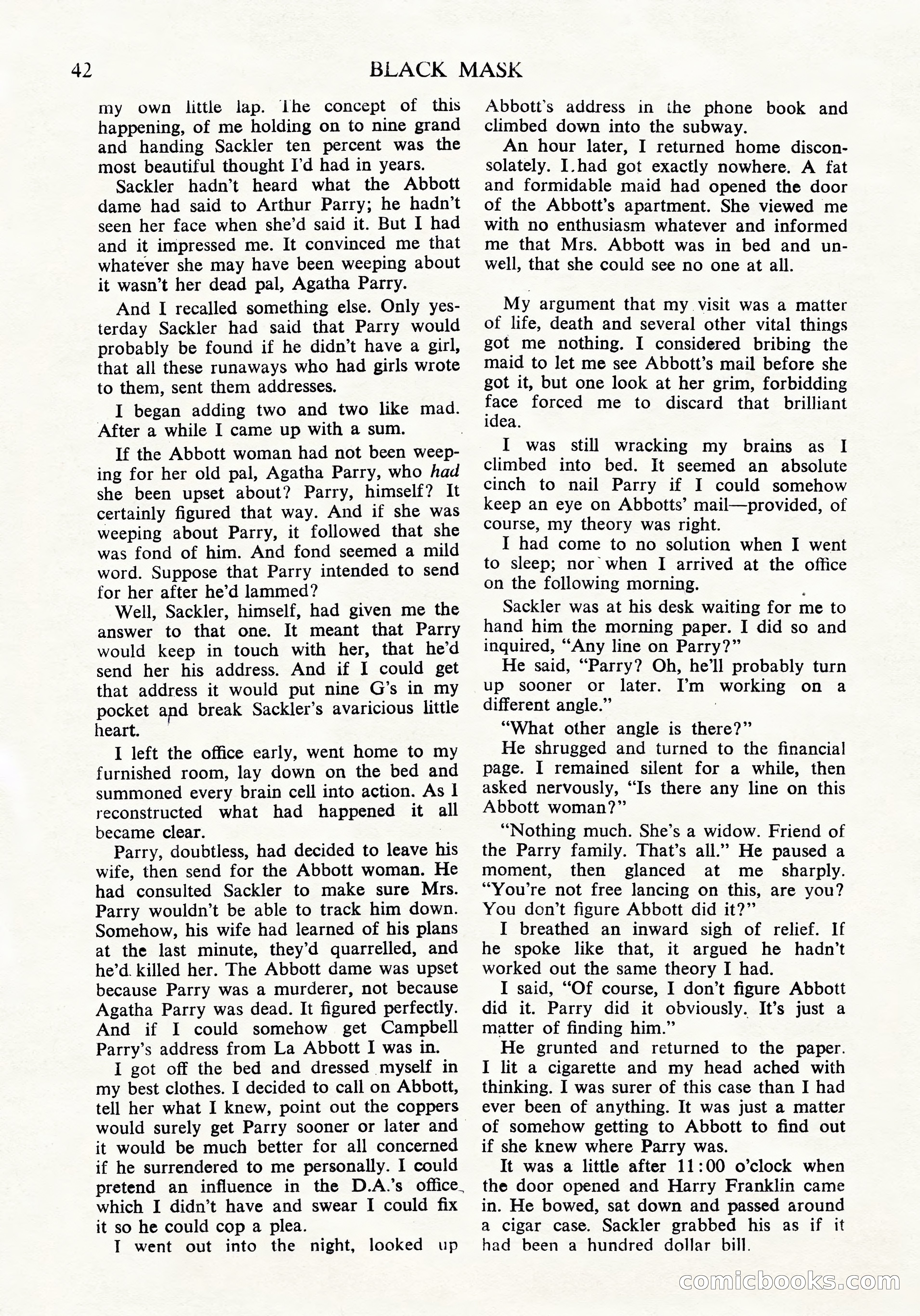 Black Mask (UK Edition), April 1950 — page 44 of 68