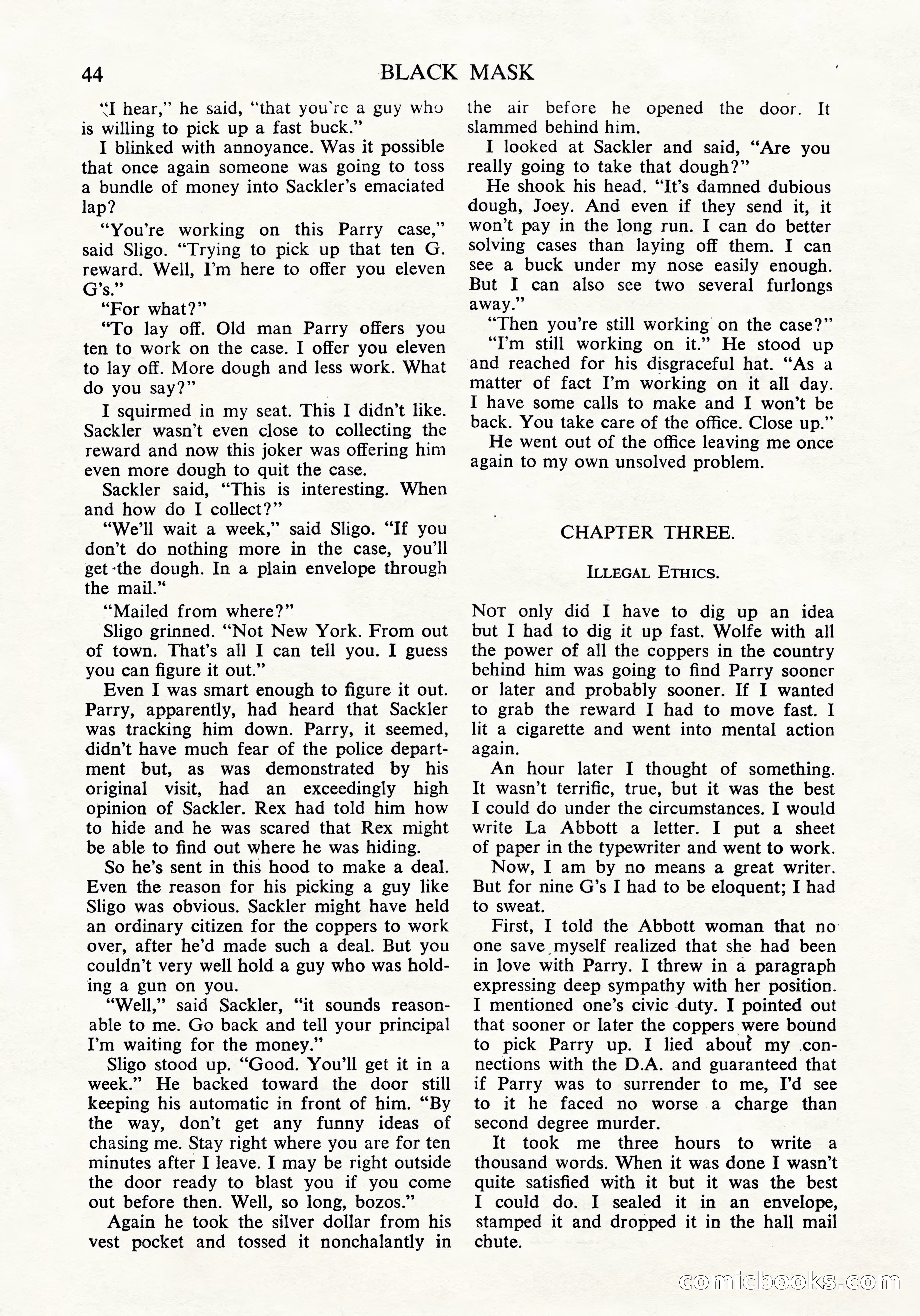 Black Mask (UK Edition), April 1950 — page 46 of 68