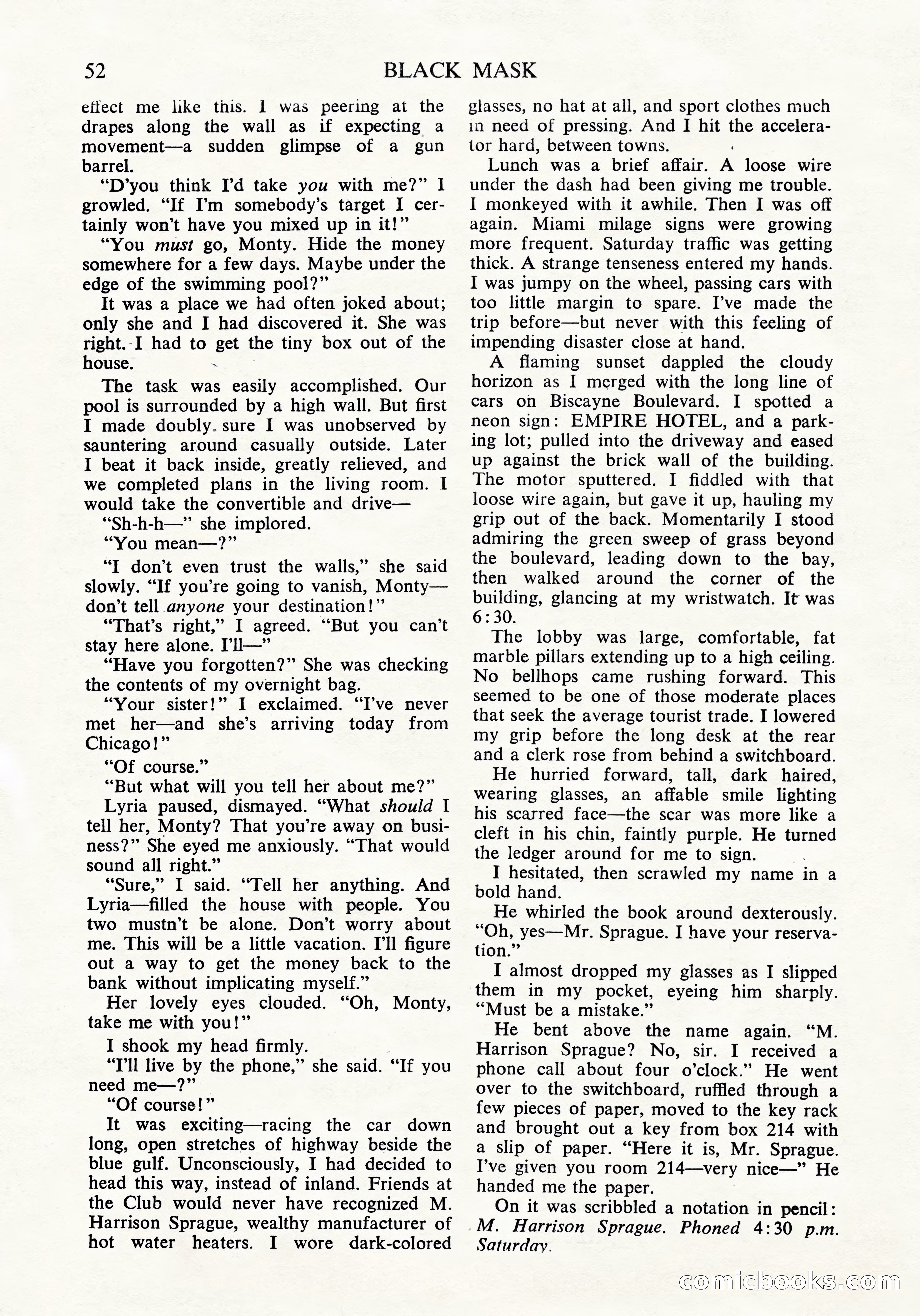 Black Mask (UK Edition), April 1950 — page 54 of 68