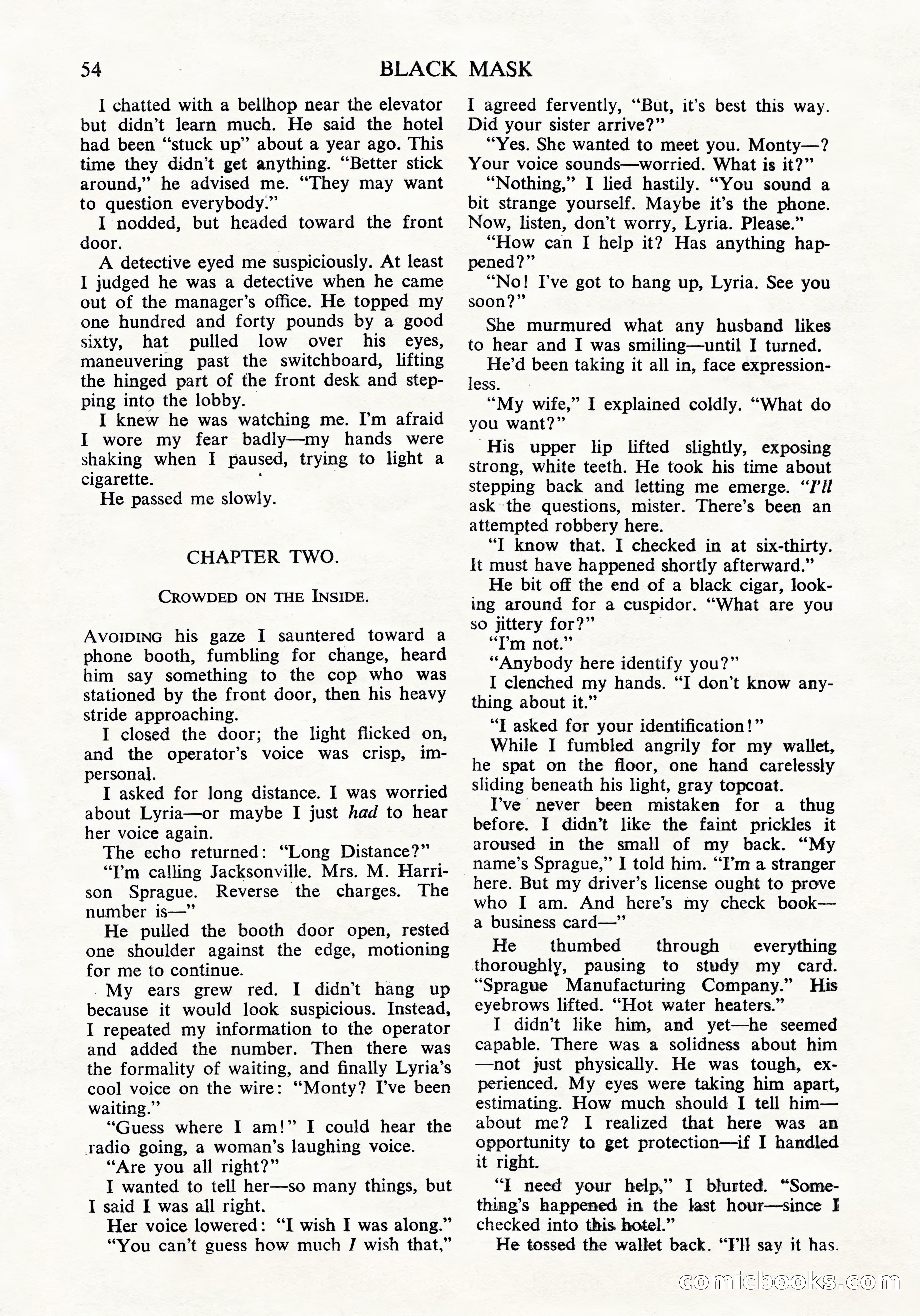 Black Mask (UK Edition), April 1950 — page 56 of 68