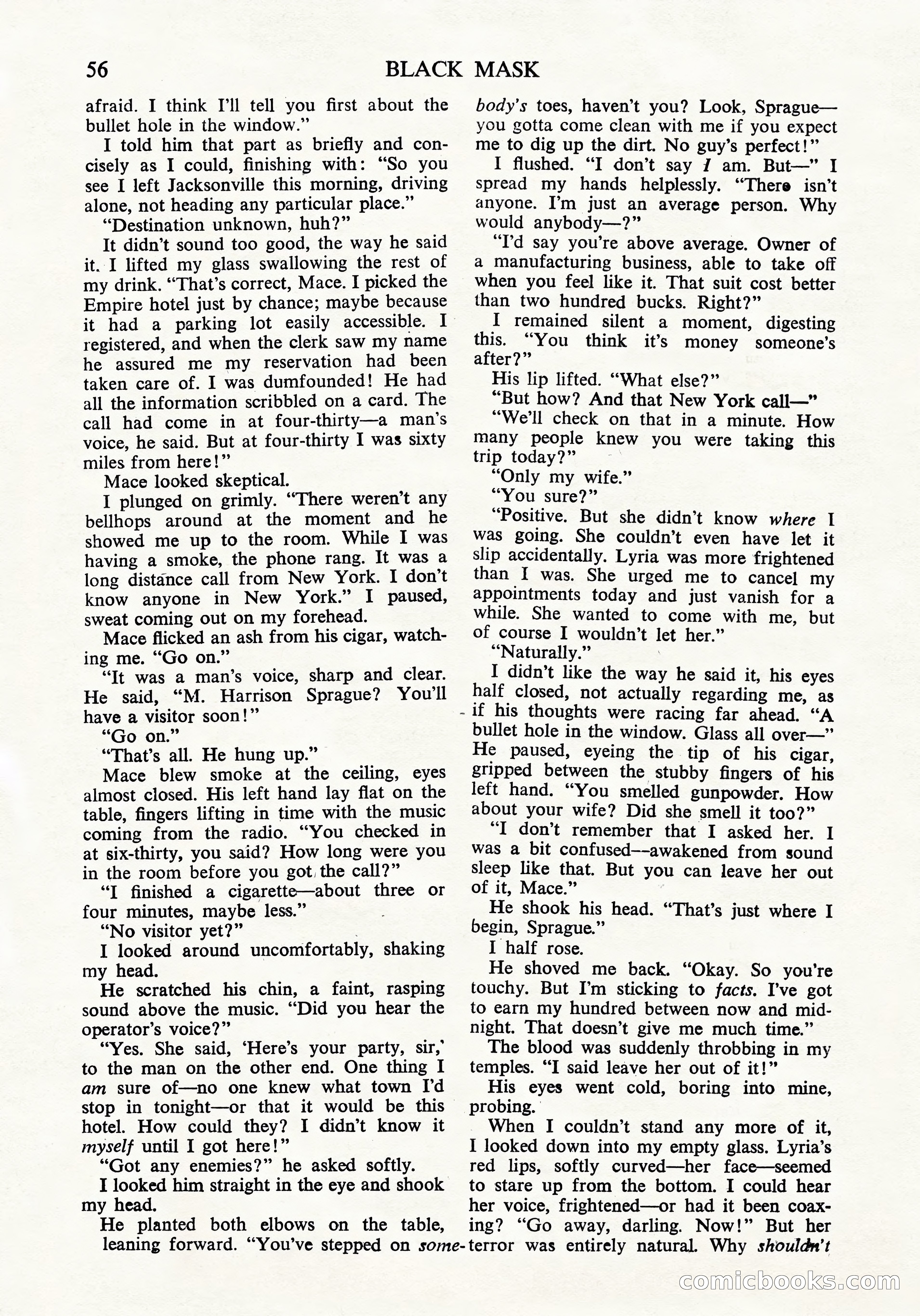 Black Mask (UK Edition), April 1950 — page 58 of 68