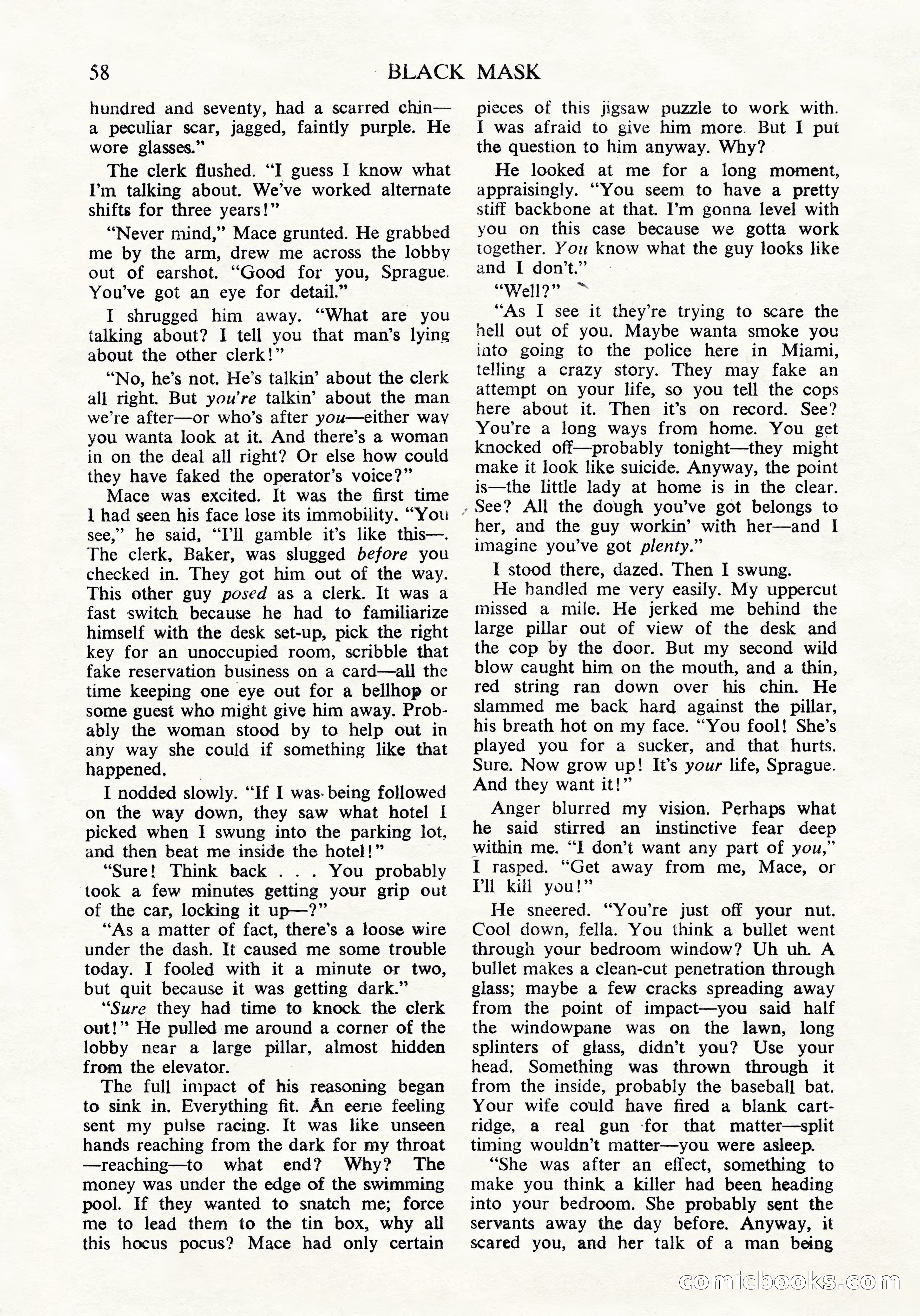 Black Mask (UK Edition), April 1950 — page 60 of 68