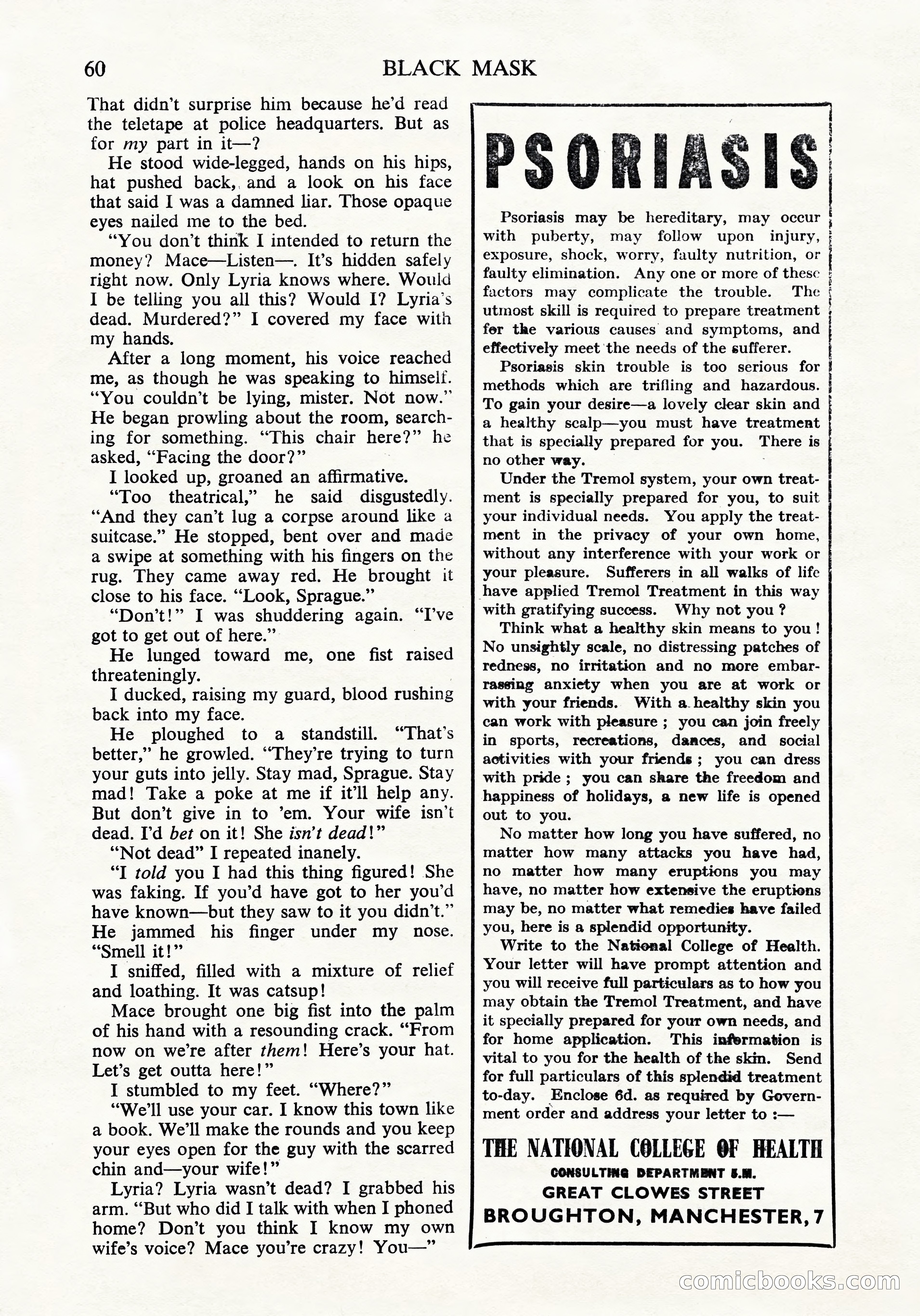 Black Mask (UK Edition), April 1950 — page 62 of 68