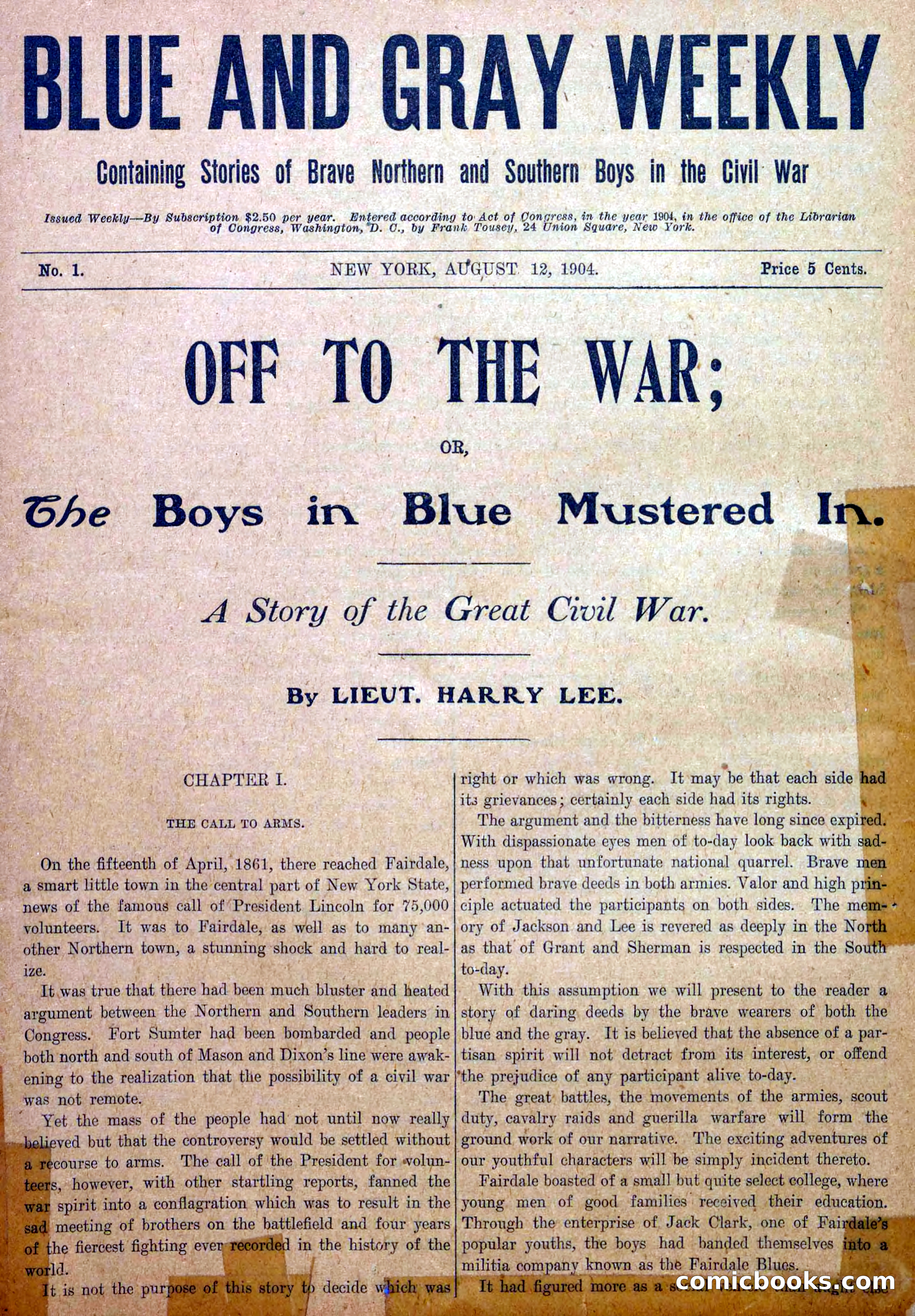 Blue and Gray Weekly, No. 1 — page 3 of 34