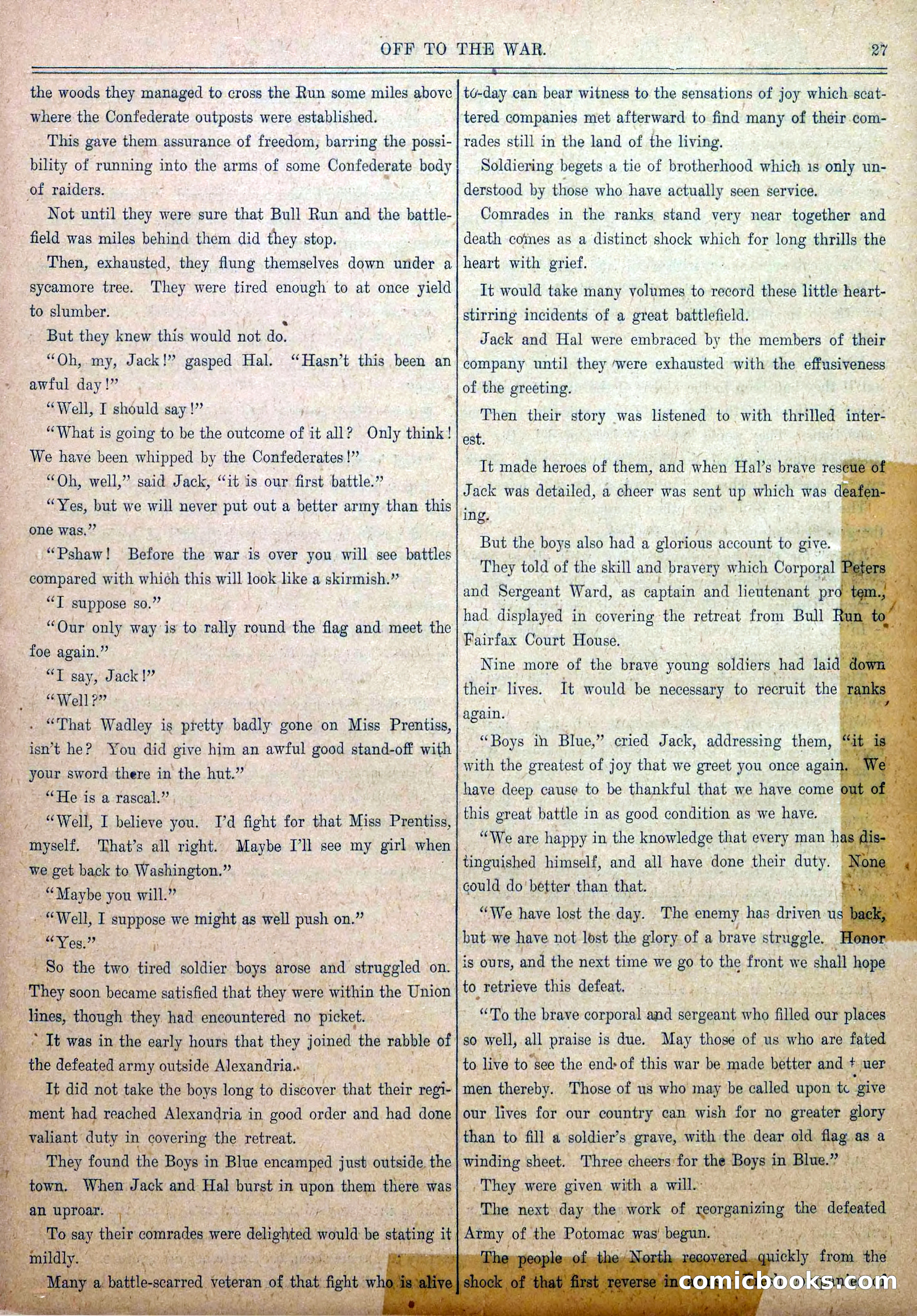 Blue and Gray Weekly, No. 1 — page 29 of 34