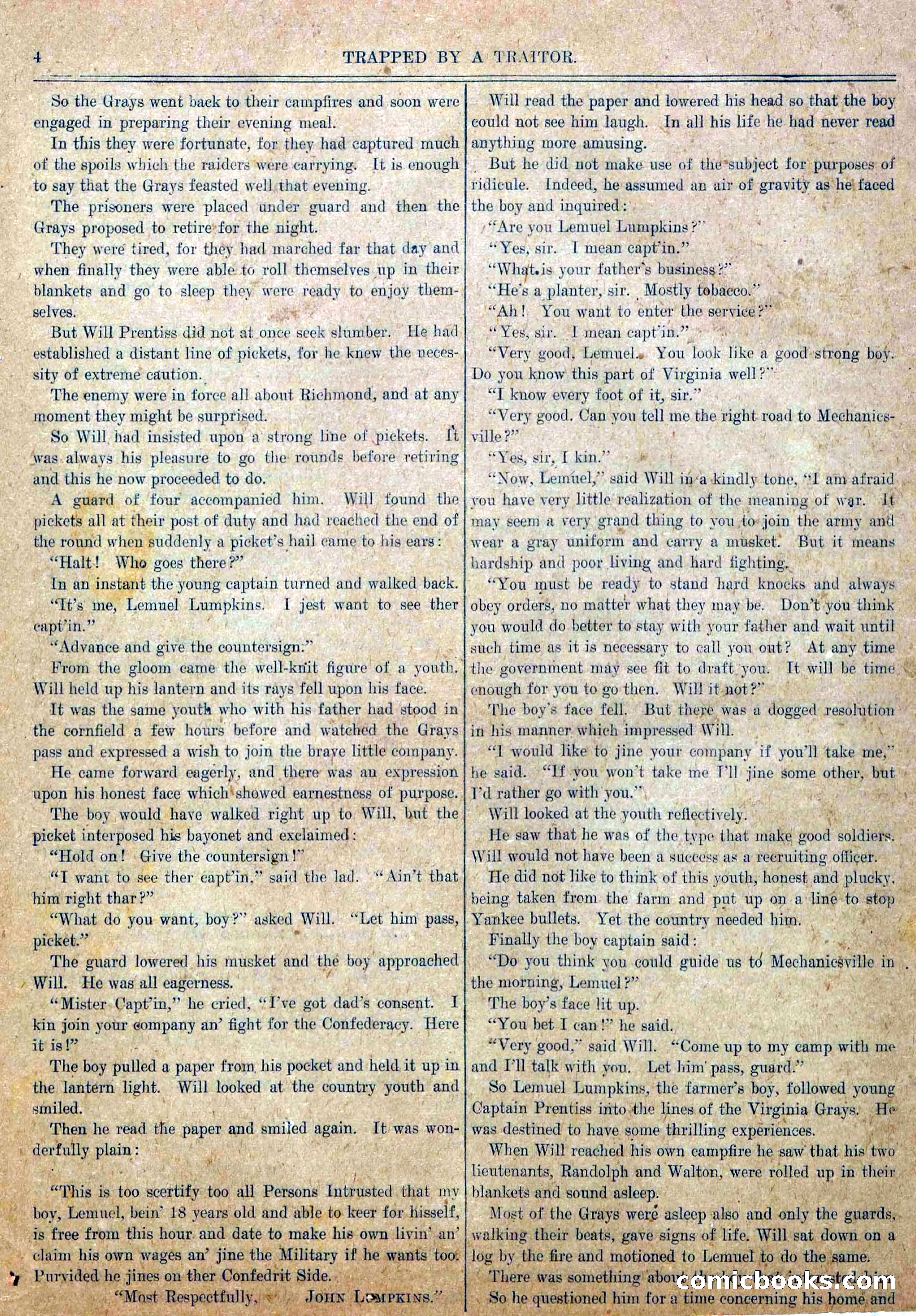 Blue and Gray Weekly, No. 12 — page 6 of 36