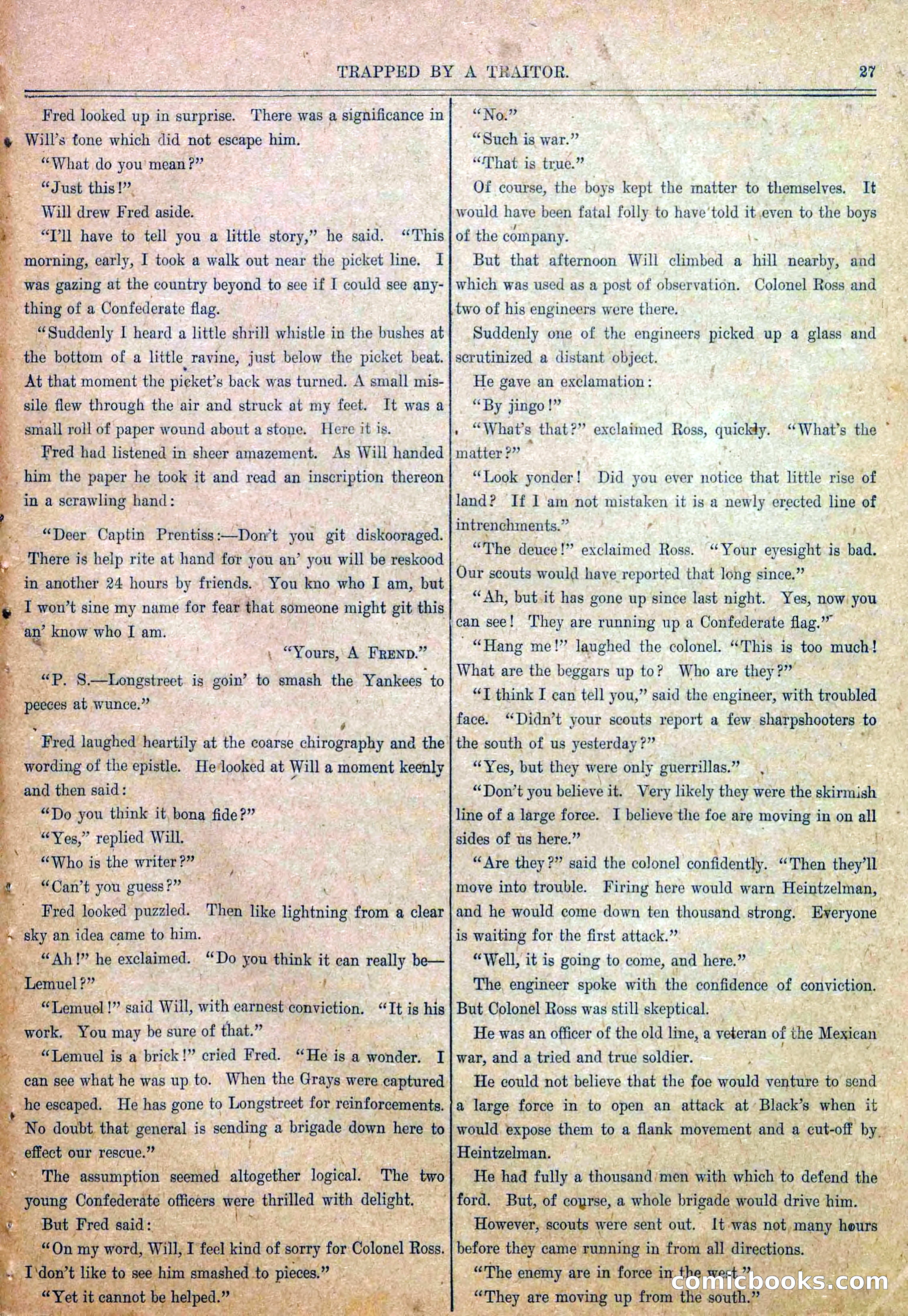 Blue and Gray Weekly, No. 12 — page 29 of 36