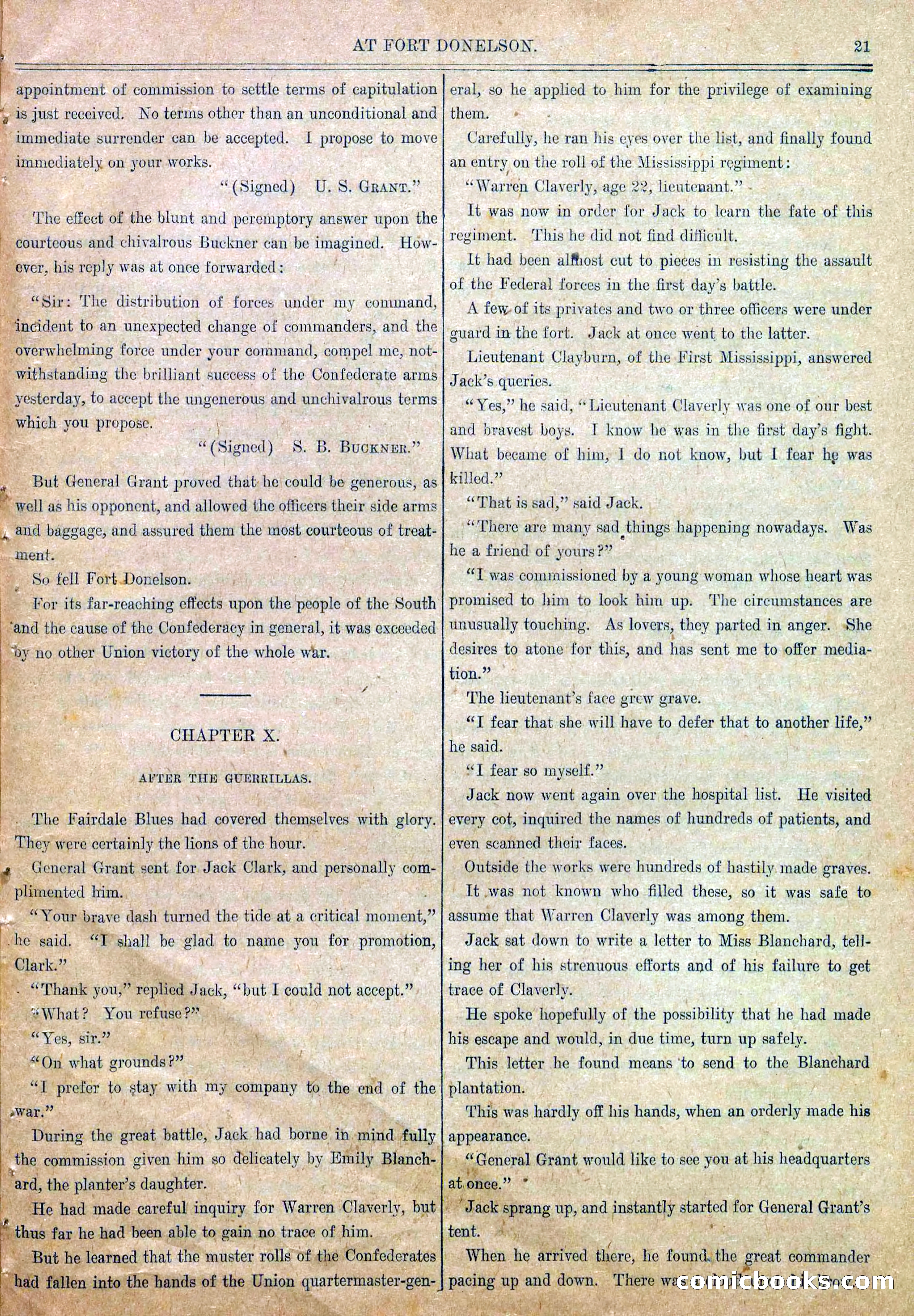 Blue and Gray Weekly, No. 13 — page 23 of 36